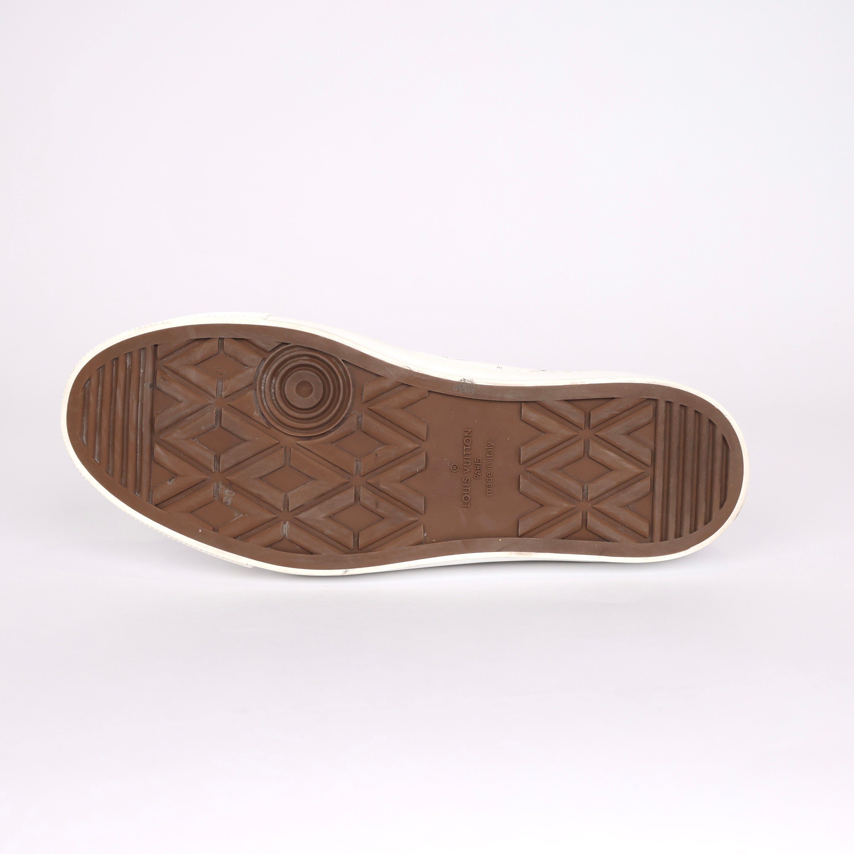 PRE OWNED- LV Louis Vuitton Tattoo White Brown Gradient Sneakers MEN'S Size EU41.5/ UK7.5 J0519S77844