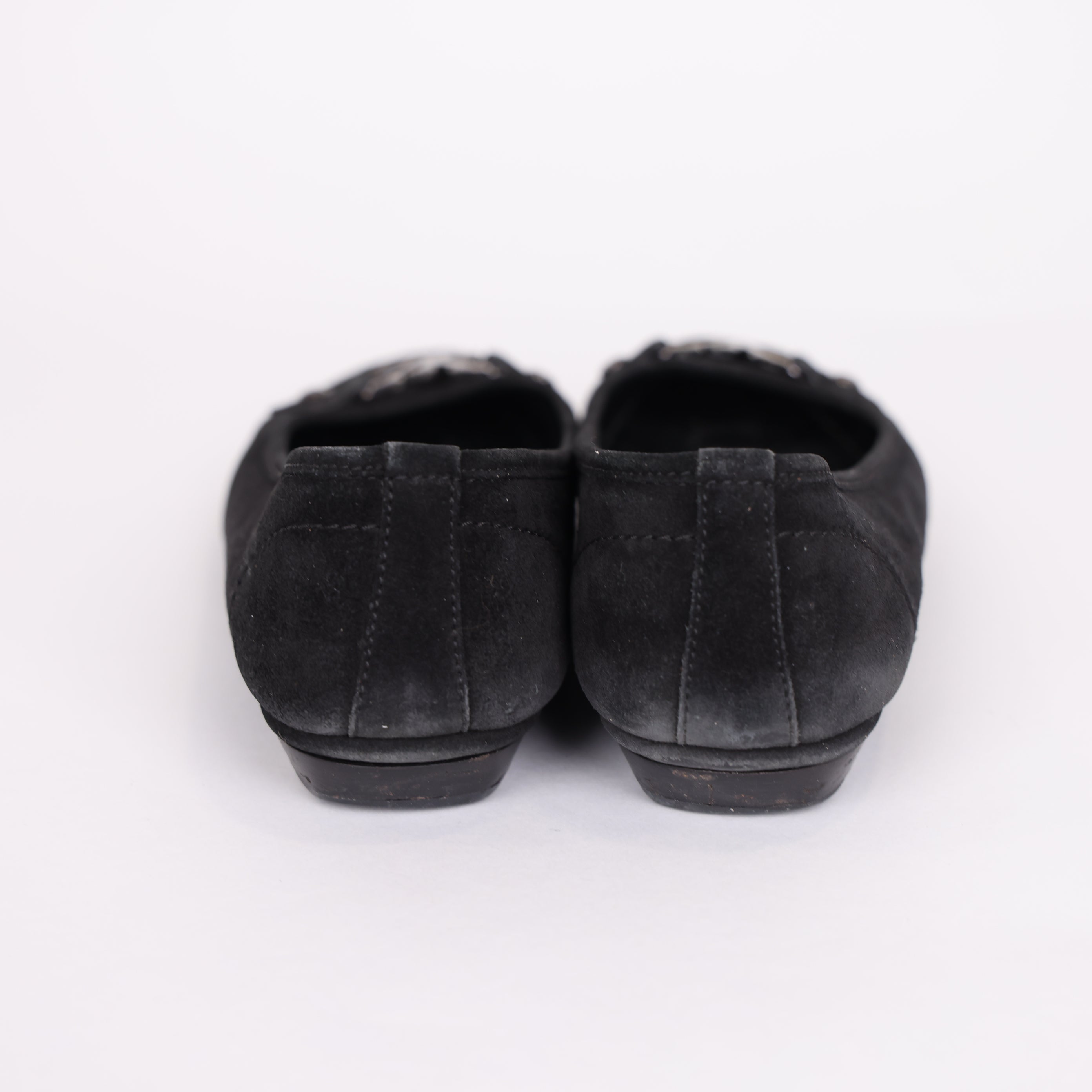 PRE OWNED- LV Louis Vuitton black loafers size EU38/UK5 J0520S91021