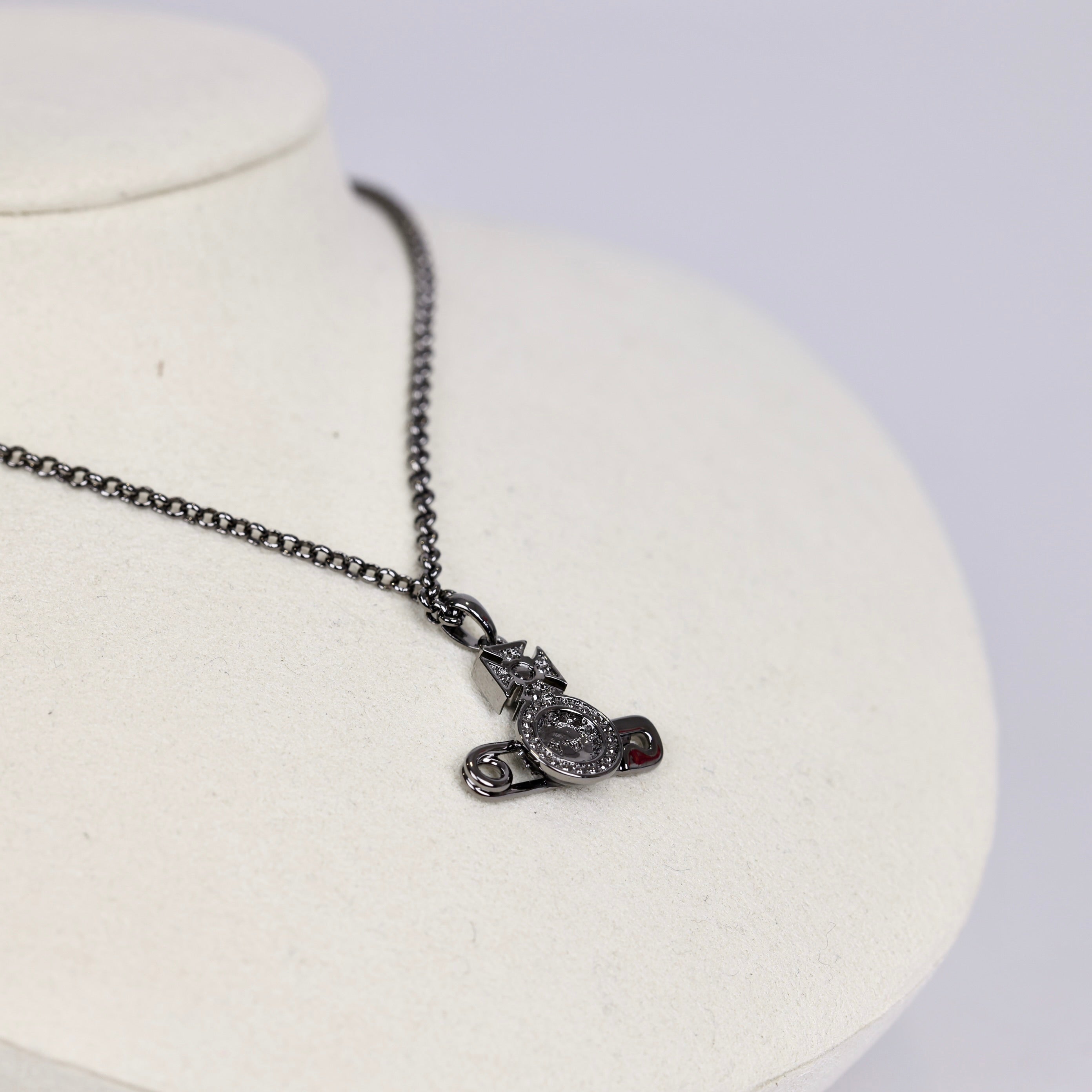 PRE OWNED- Vivienne Westwood Man. Kitty Pendant Necklace
