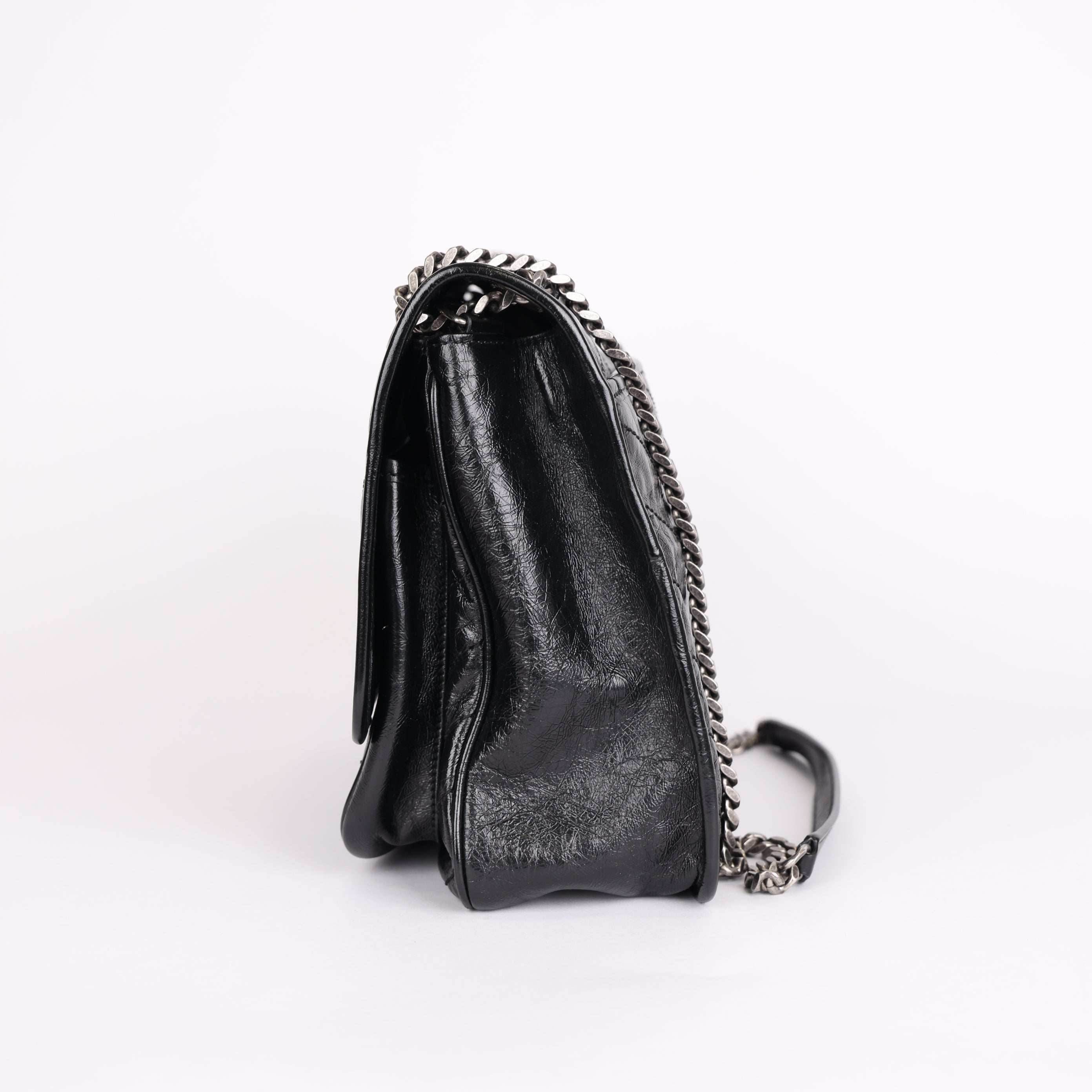 PRE OWNED- Saint Laurent Black Medium Niki Shoulder Bag J0481B78921