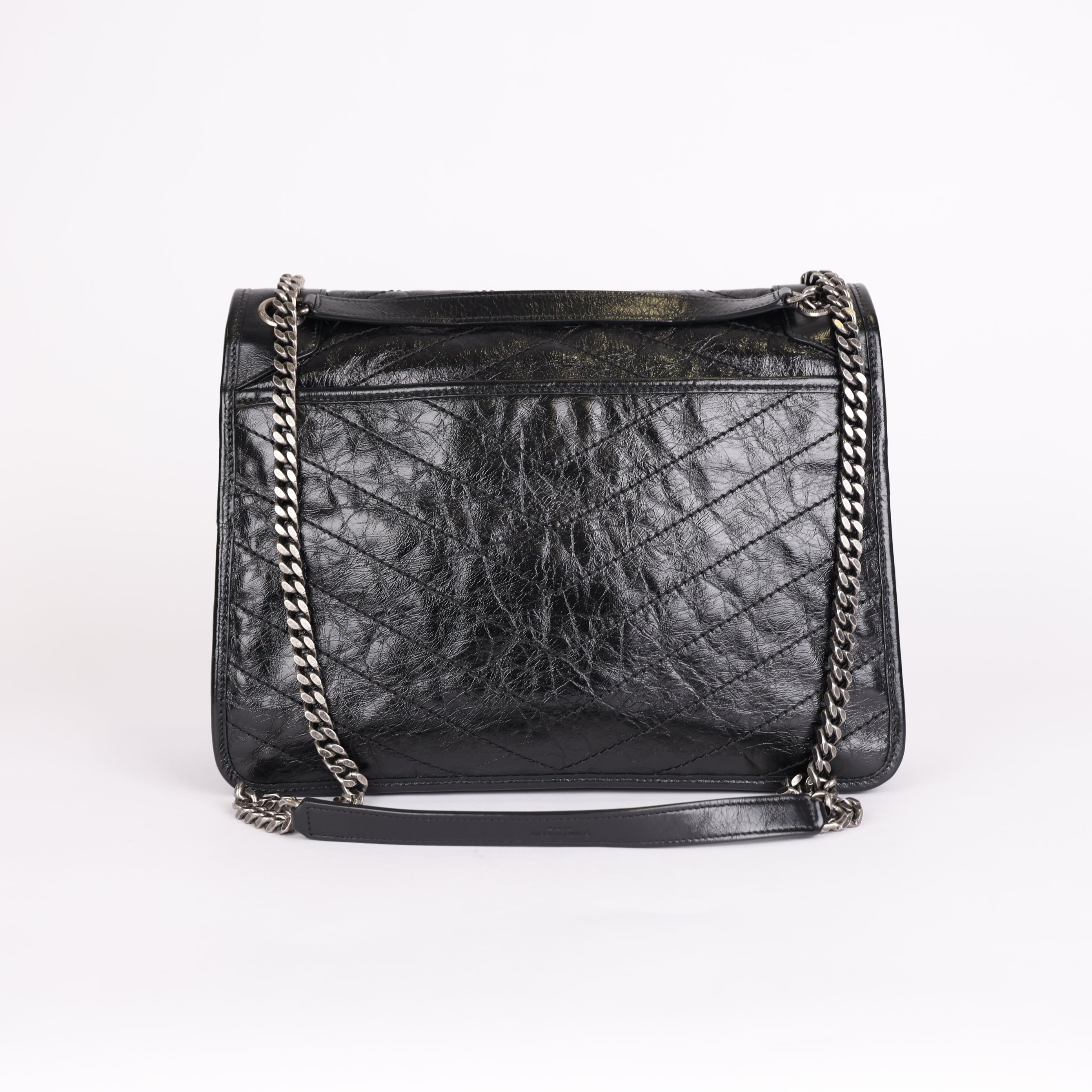 PRE OWNED- Saint Laurent Black Medium Niki Shoulder Bag J0481B78921