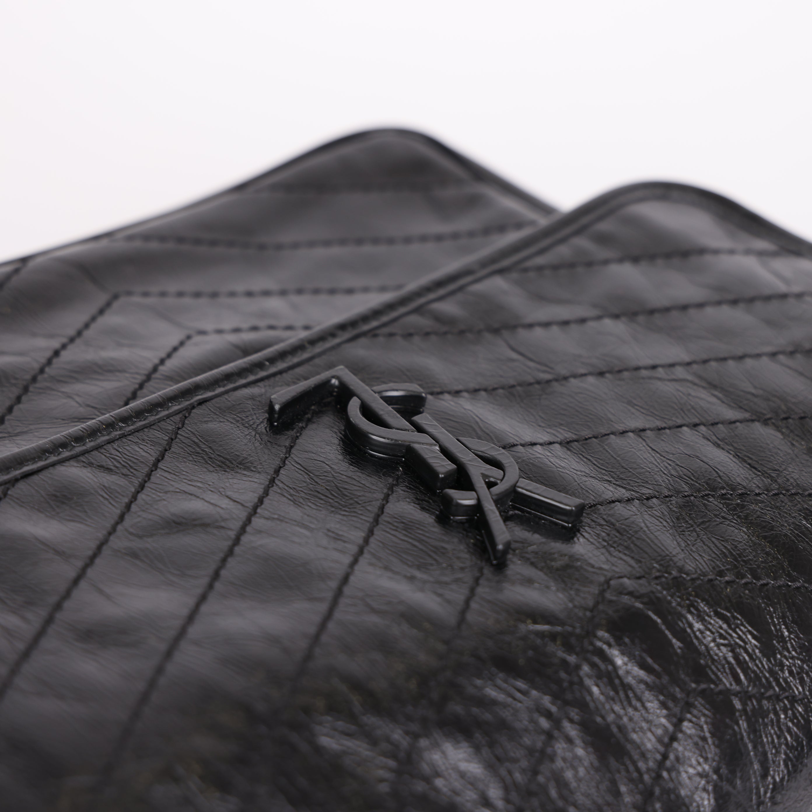PRE OWNED- Saint Laurent Black Medium Niki Shoulder Bag J0481B78921