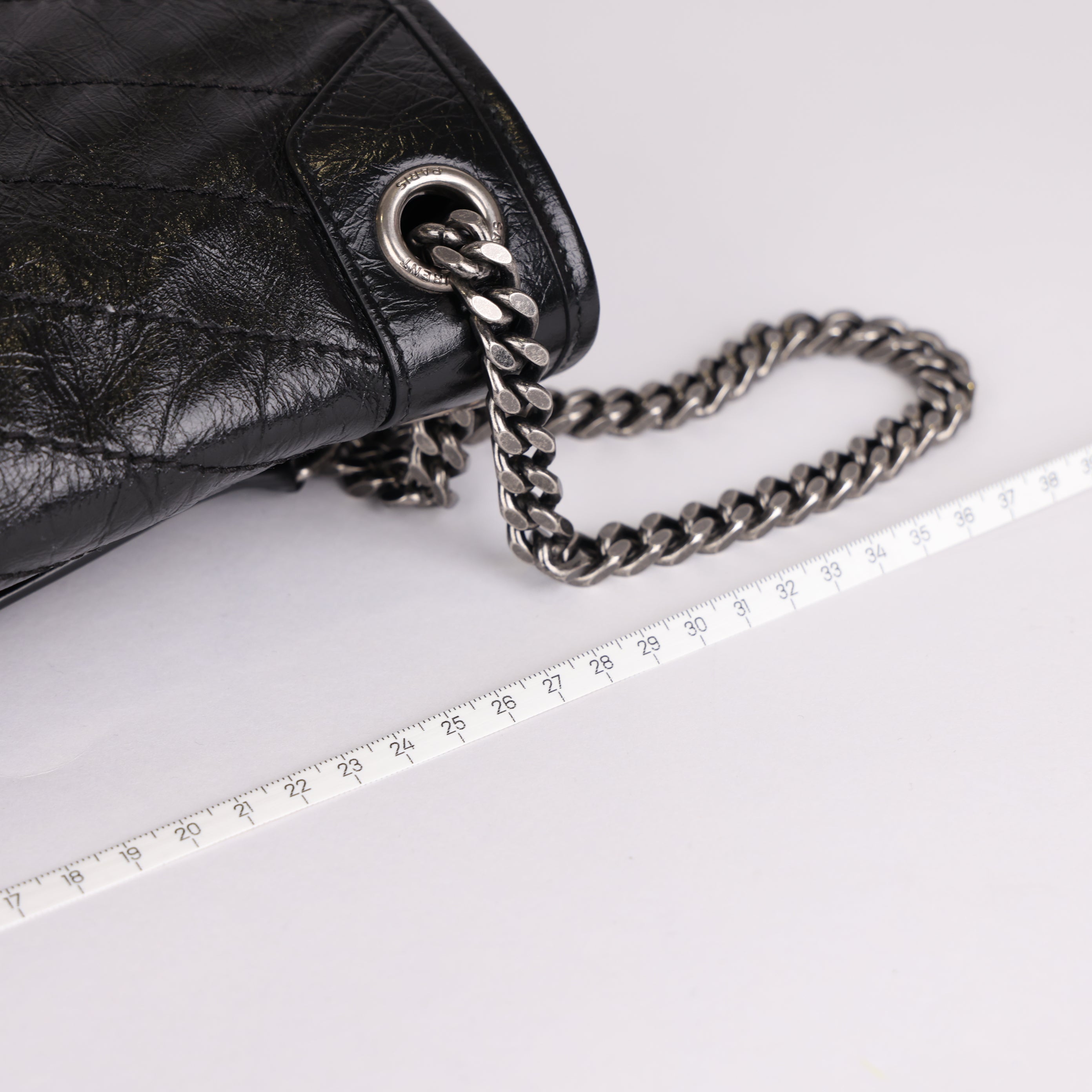 PRE OWNED- Saint Laurent Black Medium Niki Shoulder Bag J0481B78921