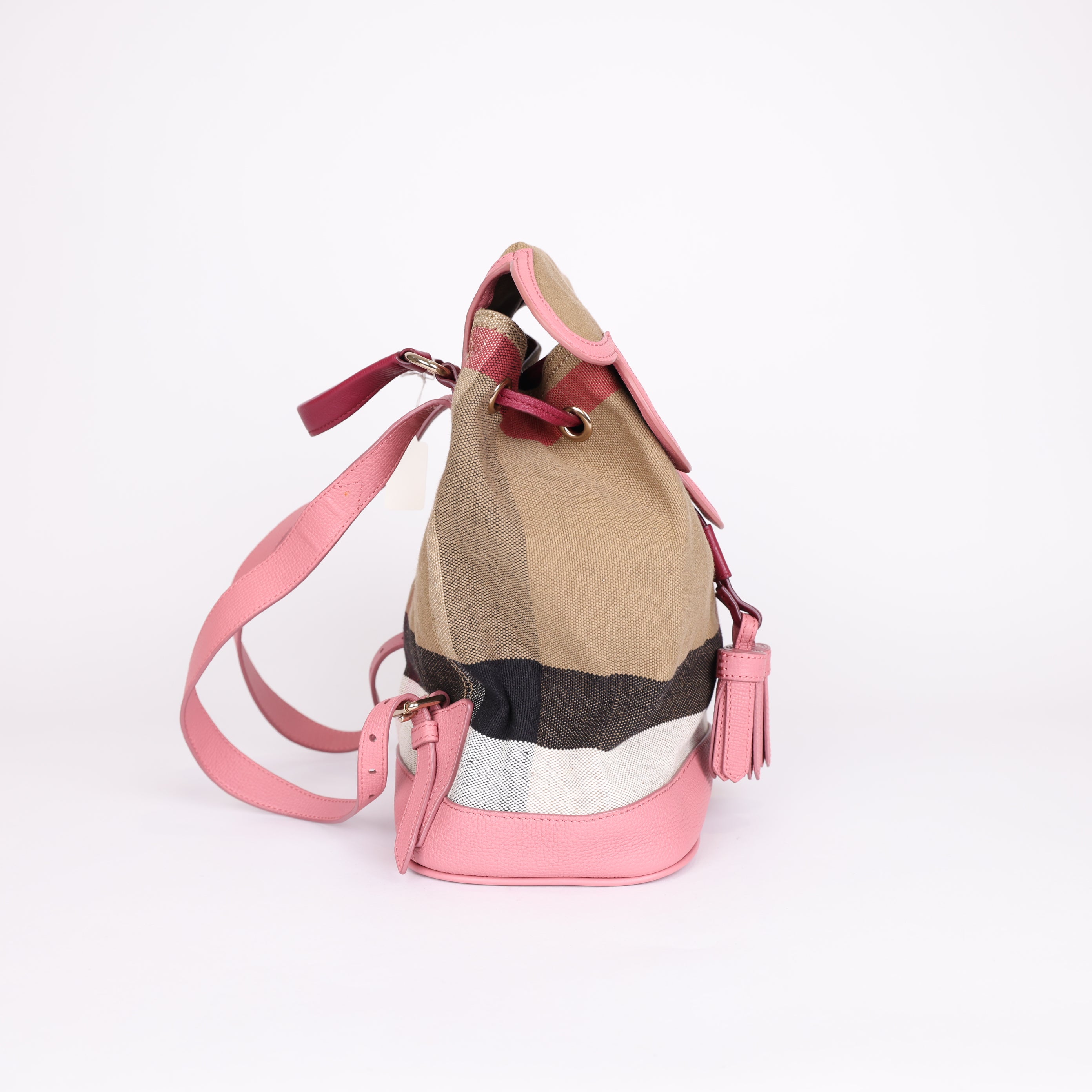 PRE OWNED- Burberry check cloud mini backpack