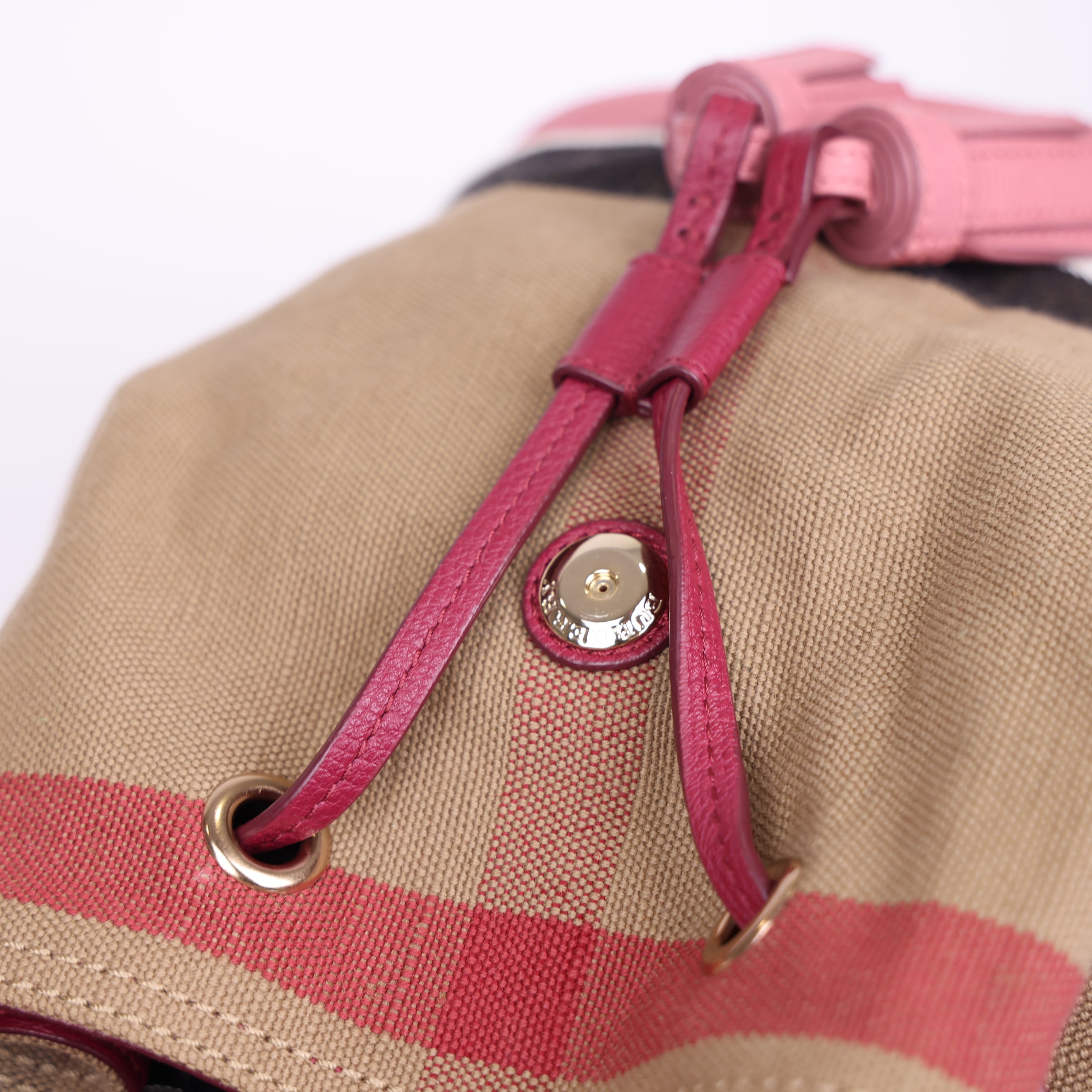 PRE OWNED- Burberry check cloud mini backpack
