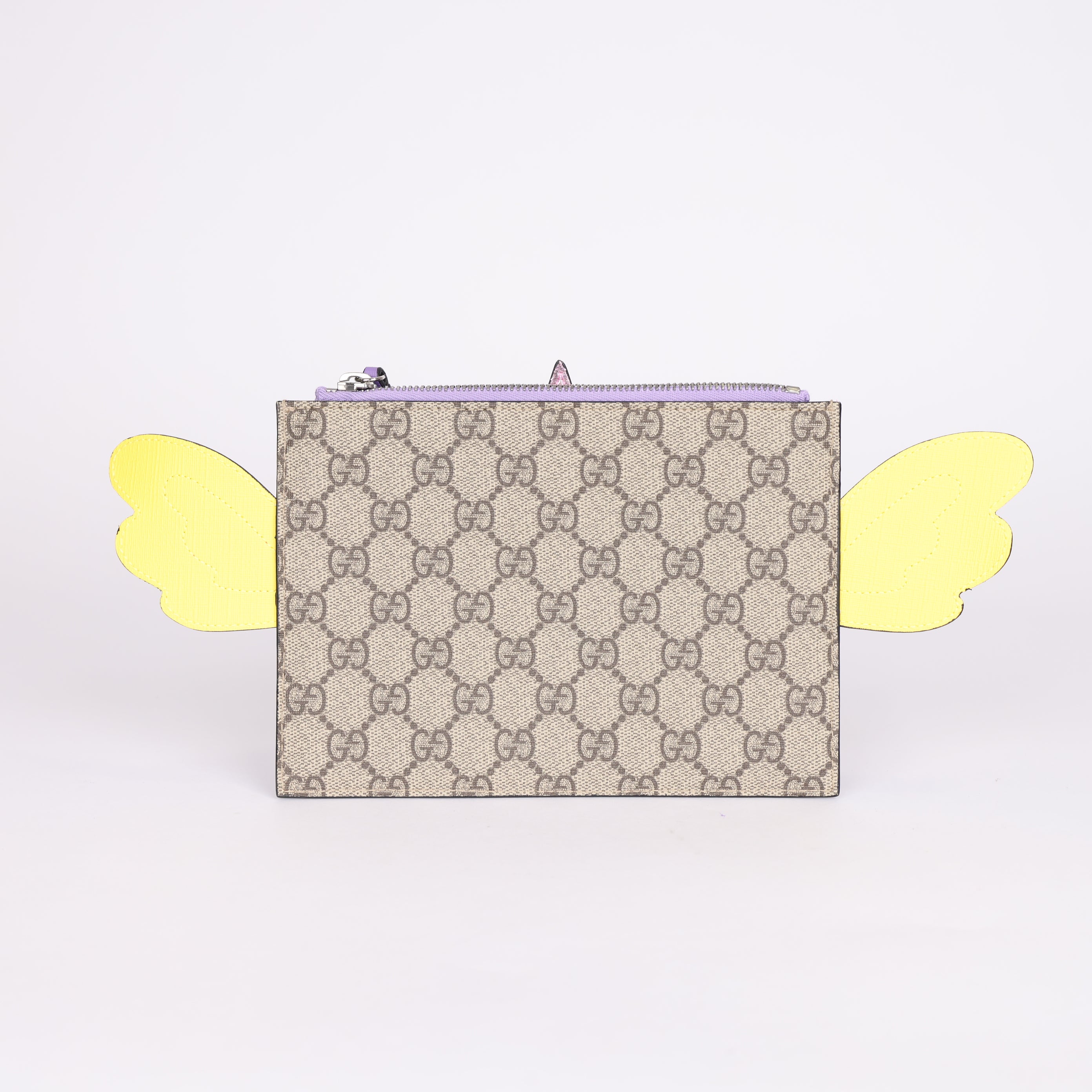 PRE OWNED-Gucci GG Supreme Unicorn Pouch