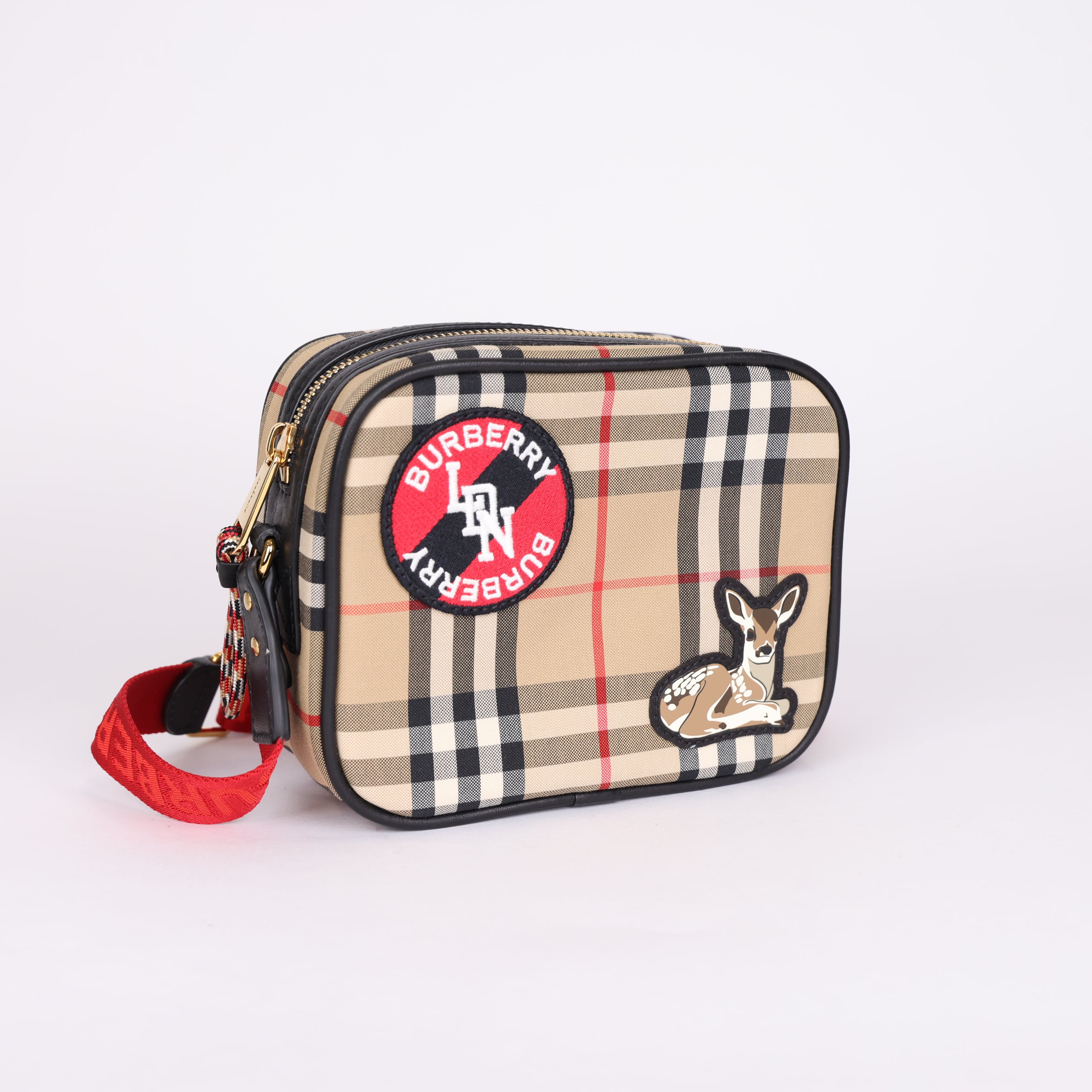 PRE OWNED- BURBERRY Deer Crossbody Bag Check