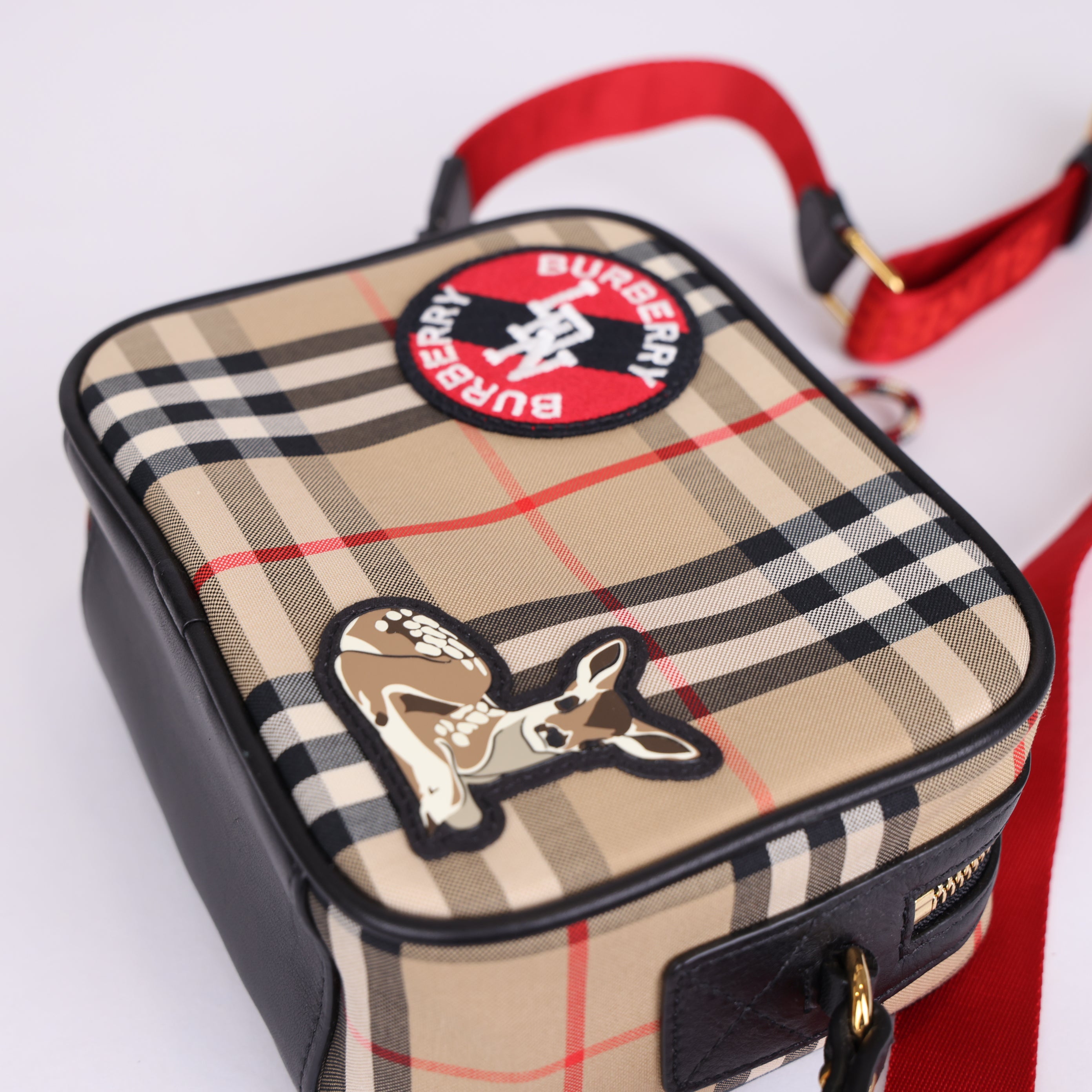 PRE OWNED- BURBERRY Deer Crossbody Bag Check