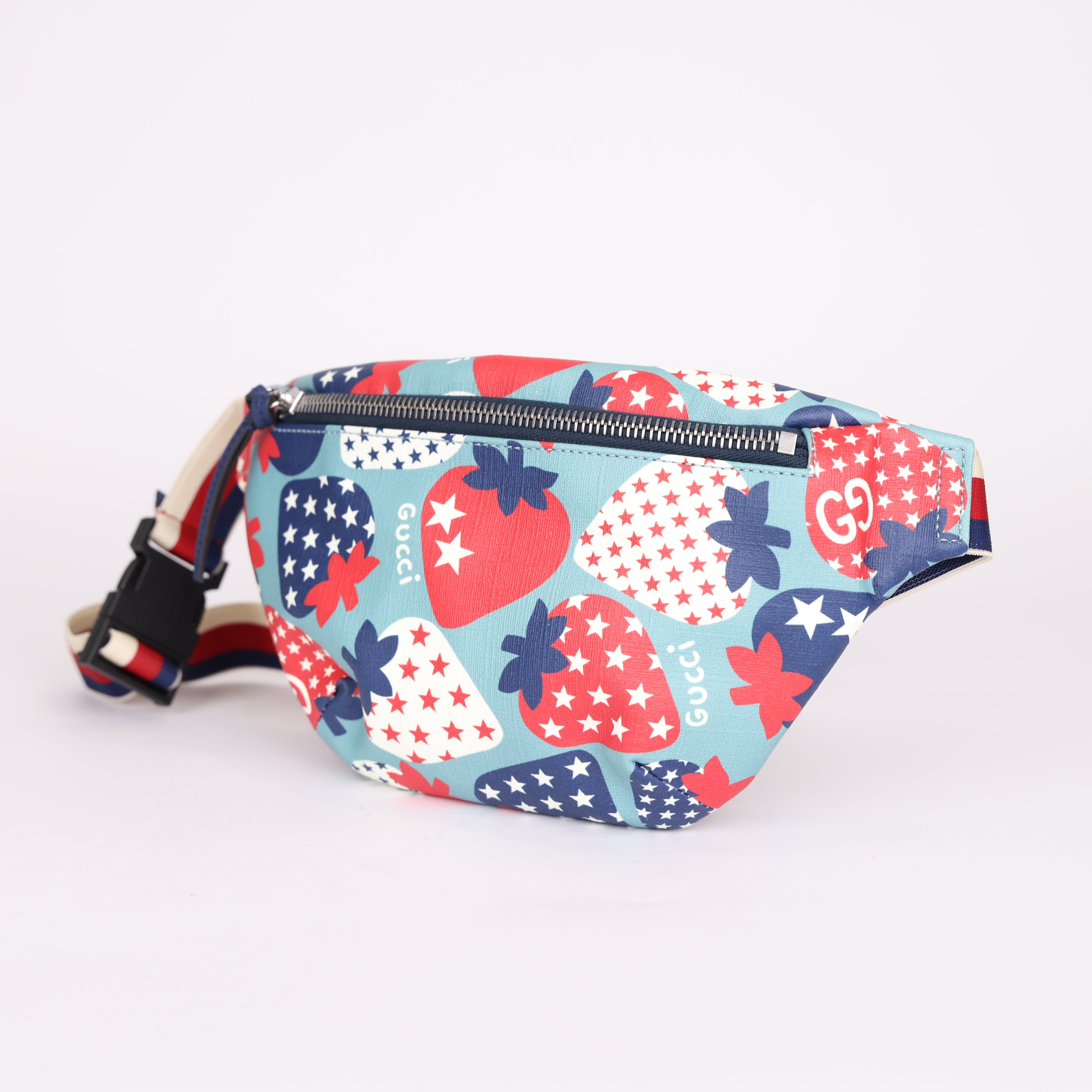 PRE OWNED- GUCCI Strawberry Star Print children’s Fanny pack Belt Bag