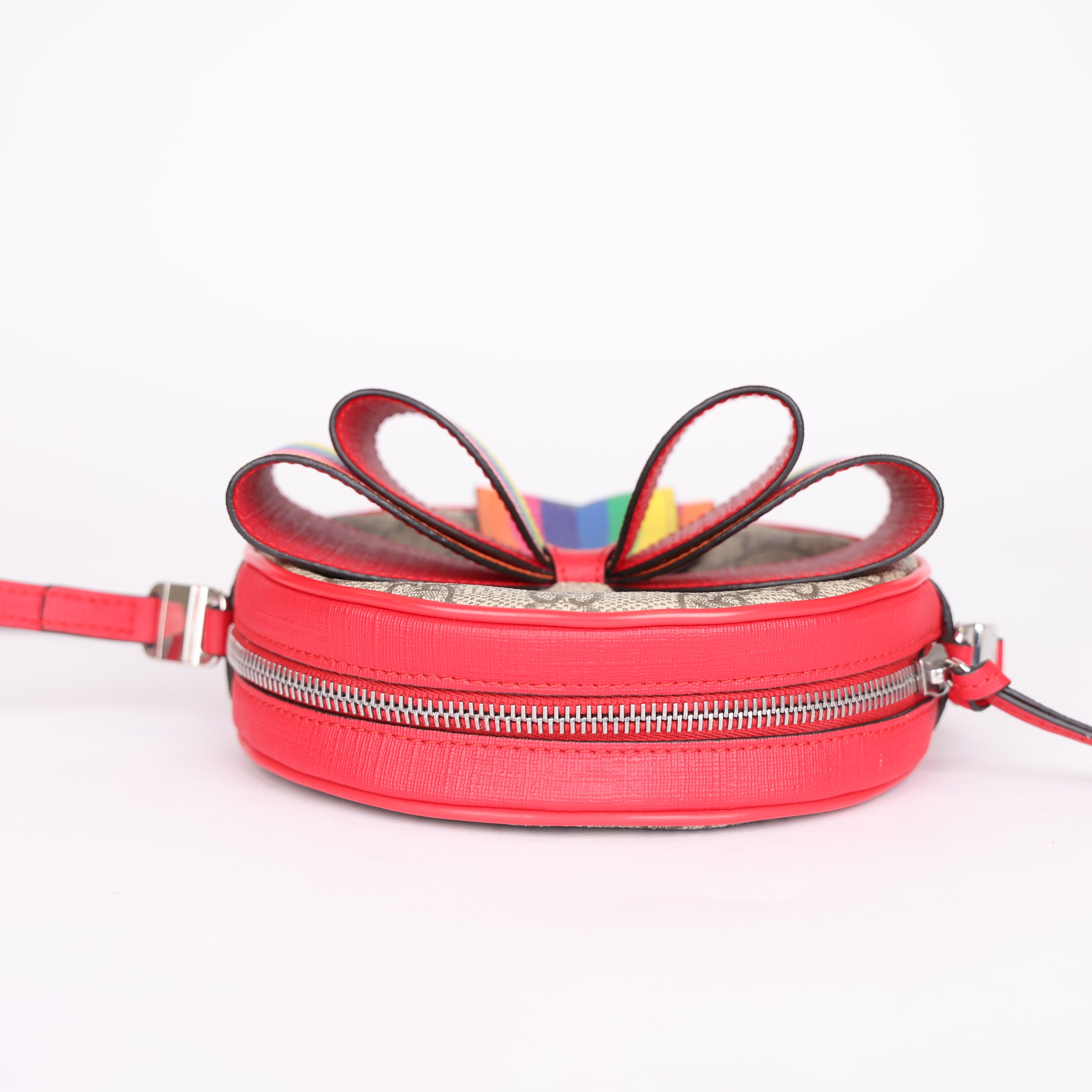 PRE OWNED- GG Supreme Ribbon Rainbow Children Shoulder bag