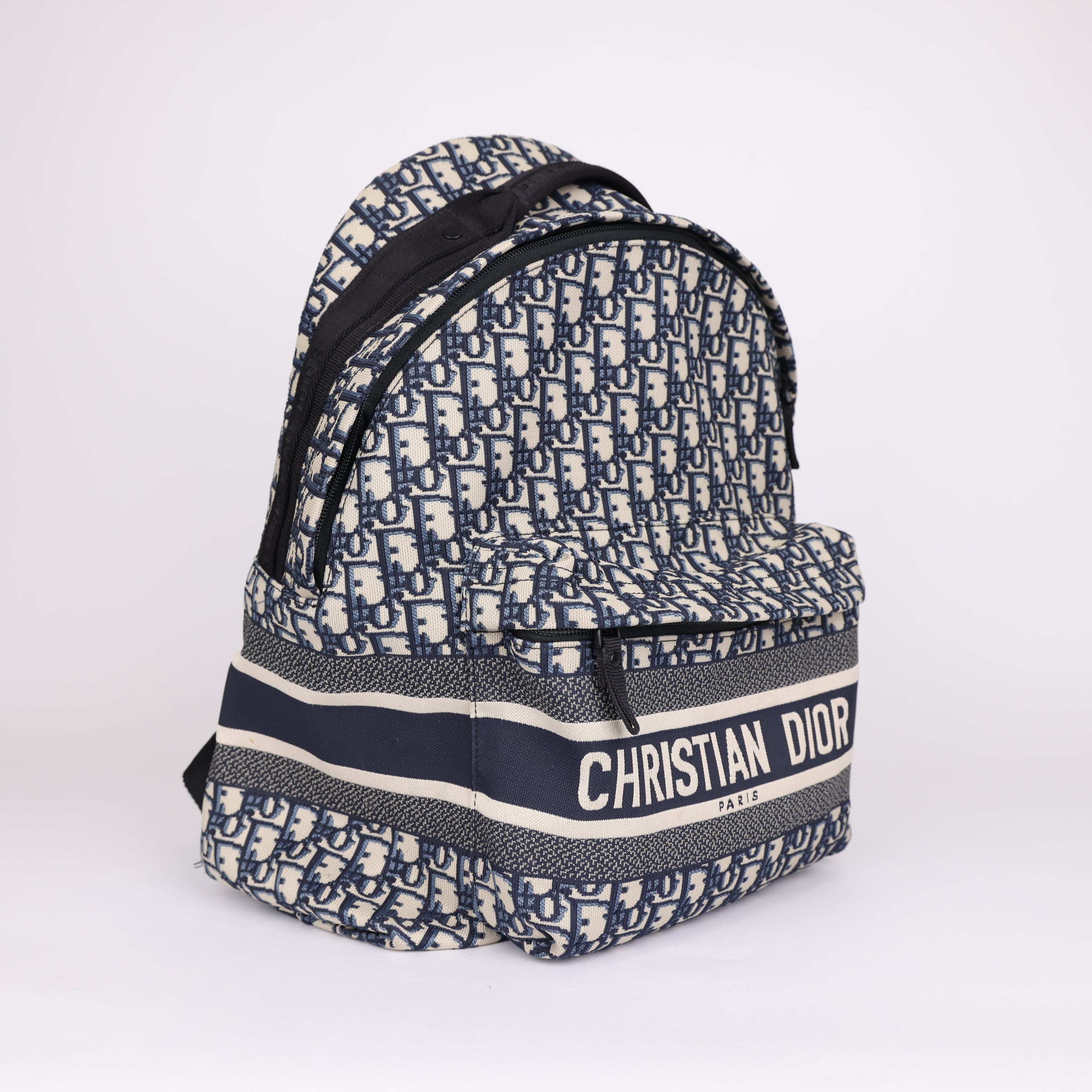 PRE OWNED- Christian Dior Oblique Jacquard DiorTravel Backpack