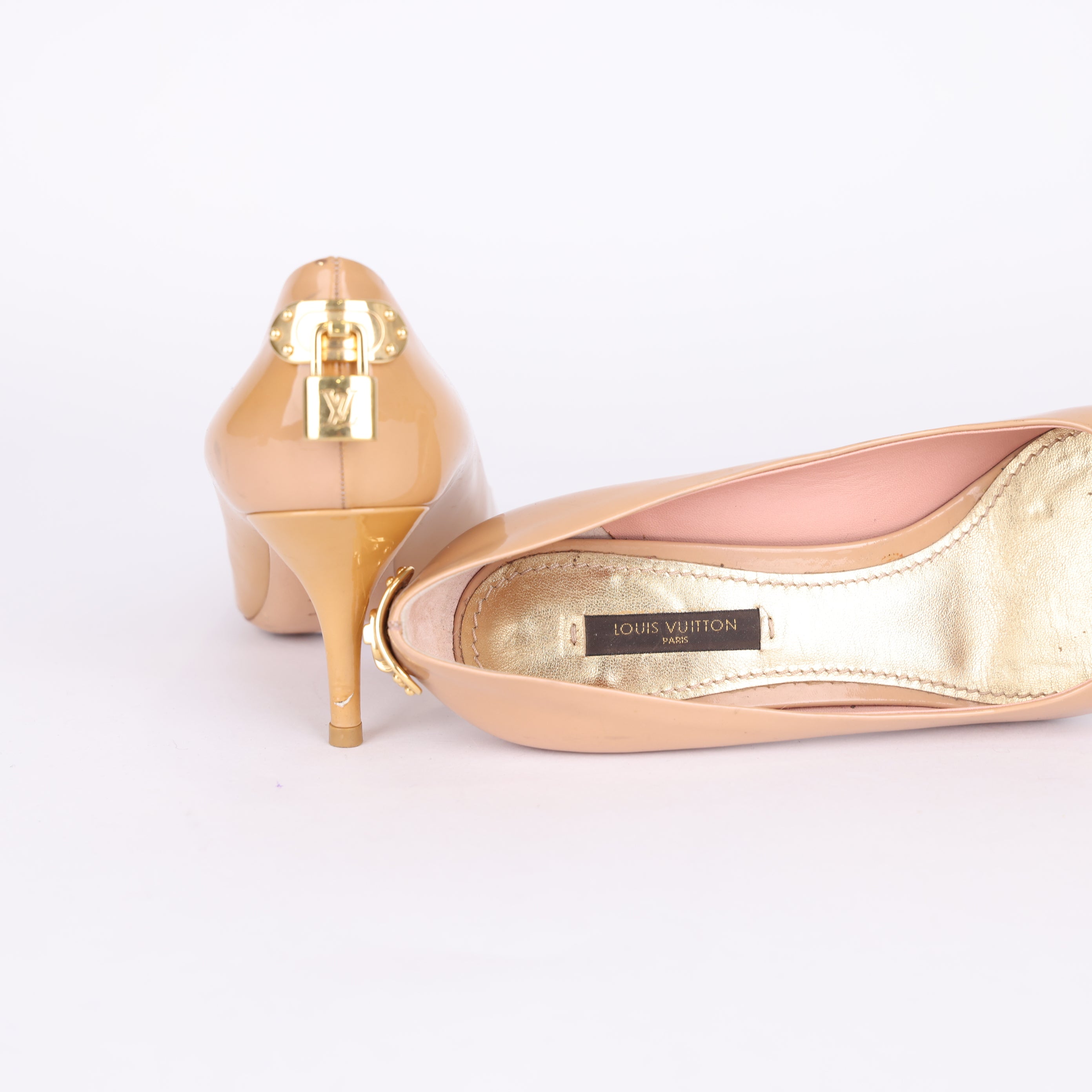 PRE OWNED- Louis Vuitton Lock Buckle High Heels Size EU36.5/ UK3.5