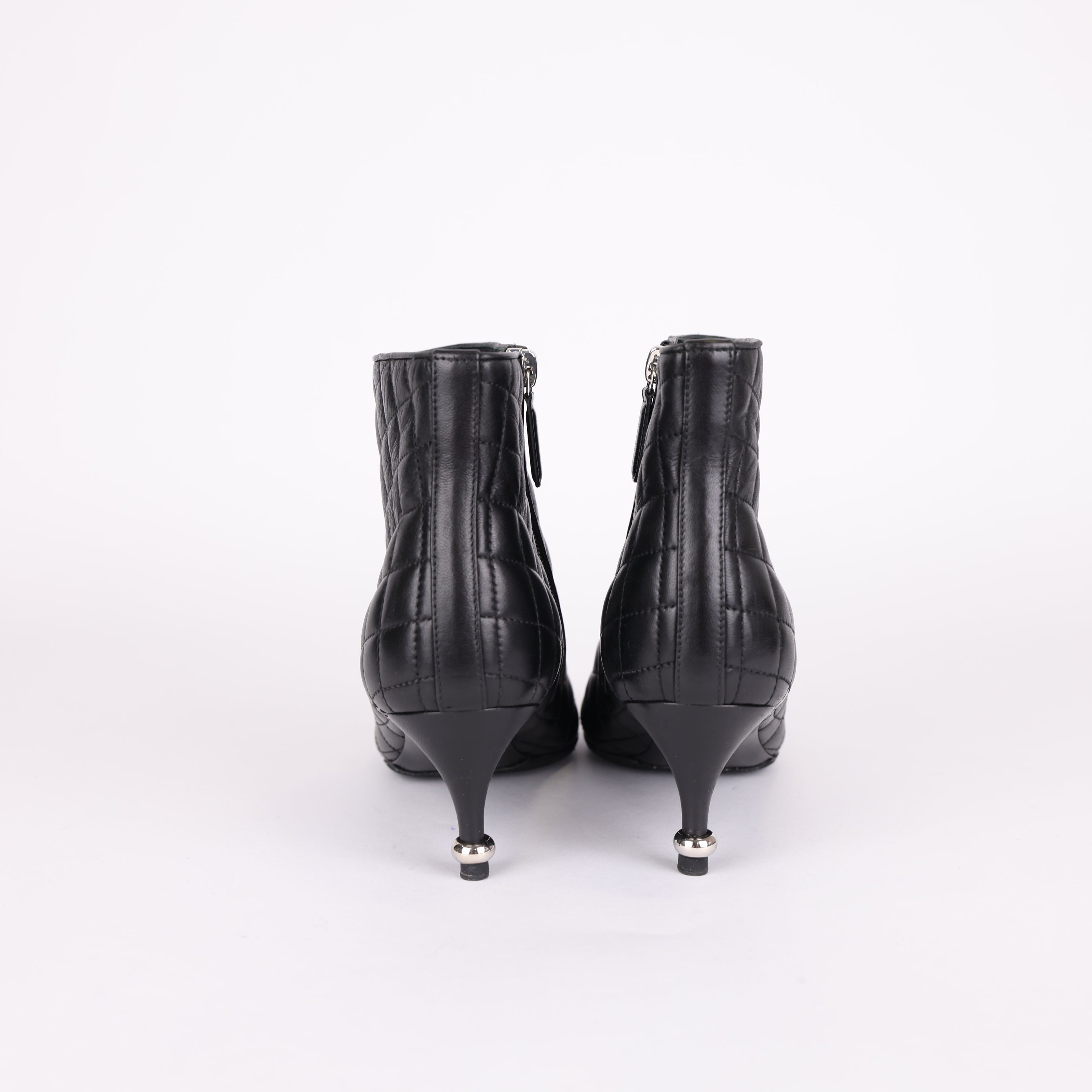 PRE OWNED- Chanel Quilted Double C Ankle Boots Size EU37.5/ UK4.5