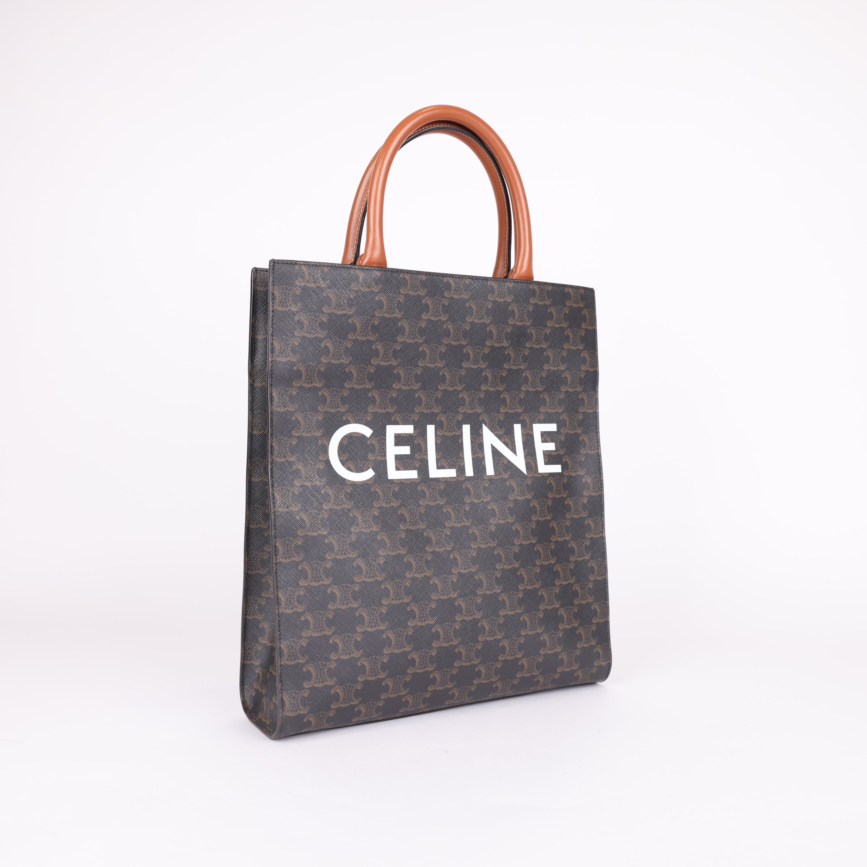 PRE OWNED- Celine Cabas Vertical leather tote
