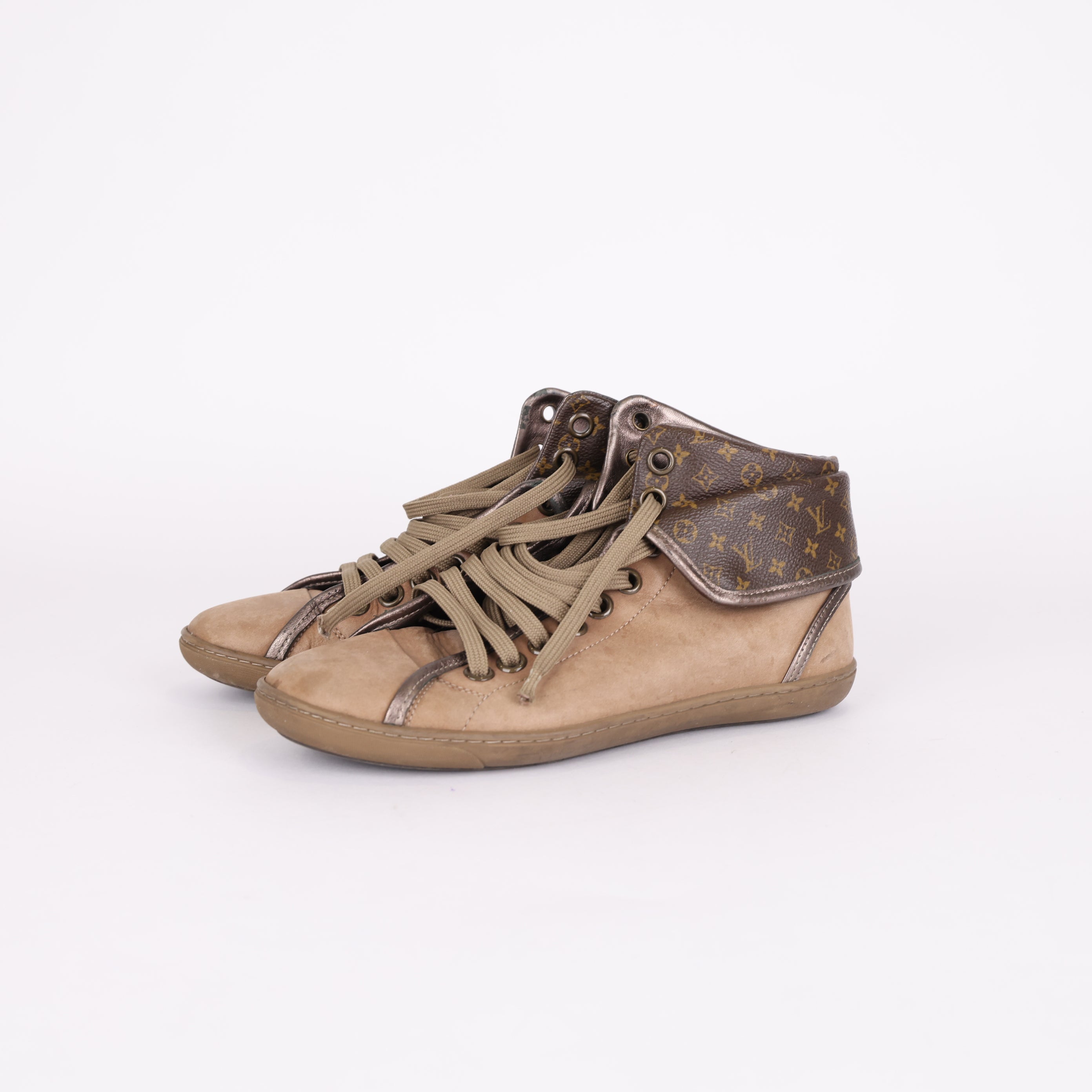 PRE OWNED- Louis Vuitton Brea Sneaker Brown Boots SIZE EU35.5/ UK2.5