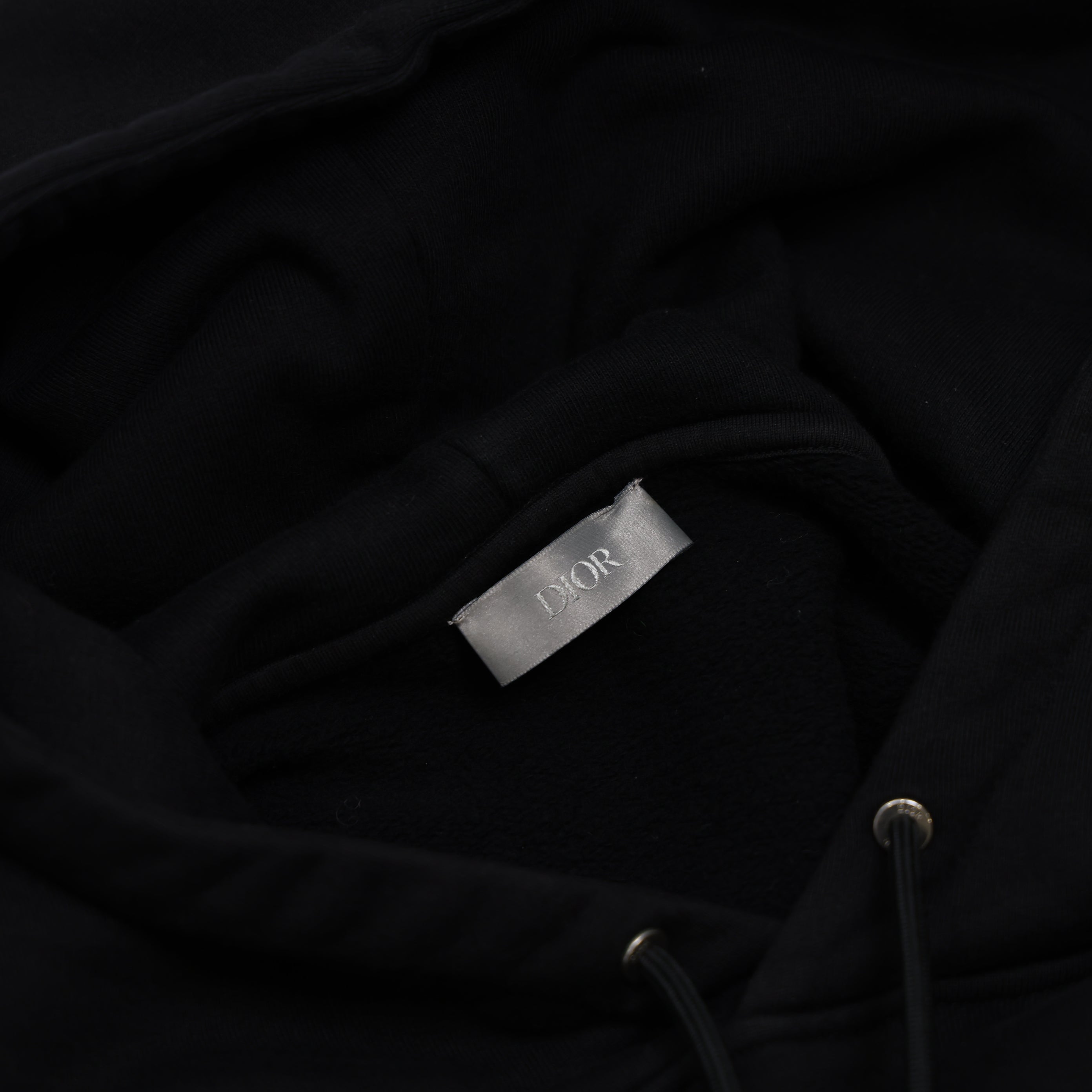 PRE OWNED- Dior x Travis Scott joint black printed hoodie XXL