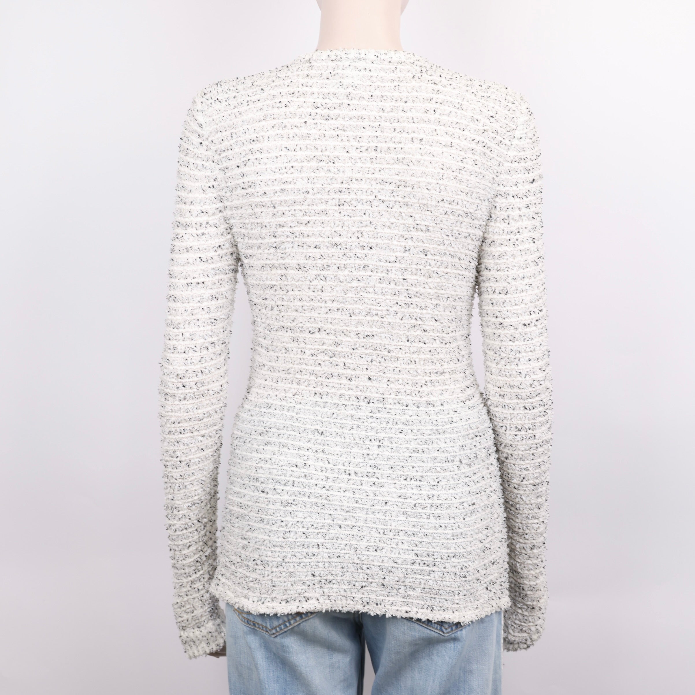 PRE OWNED- CHANEL Braided Pearl Button Long Sleeve Size 36