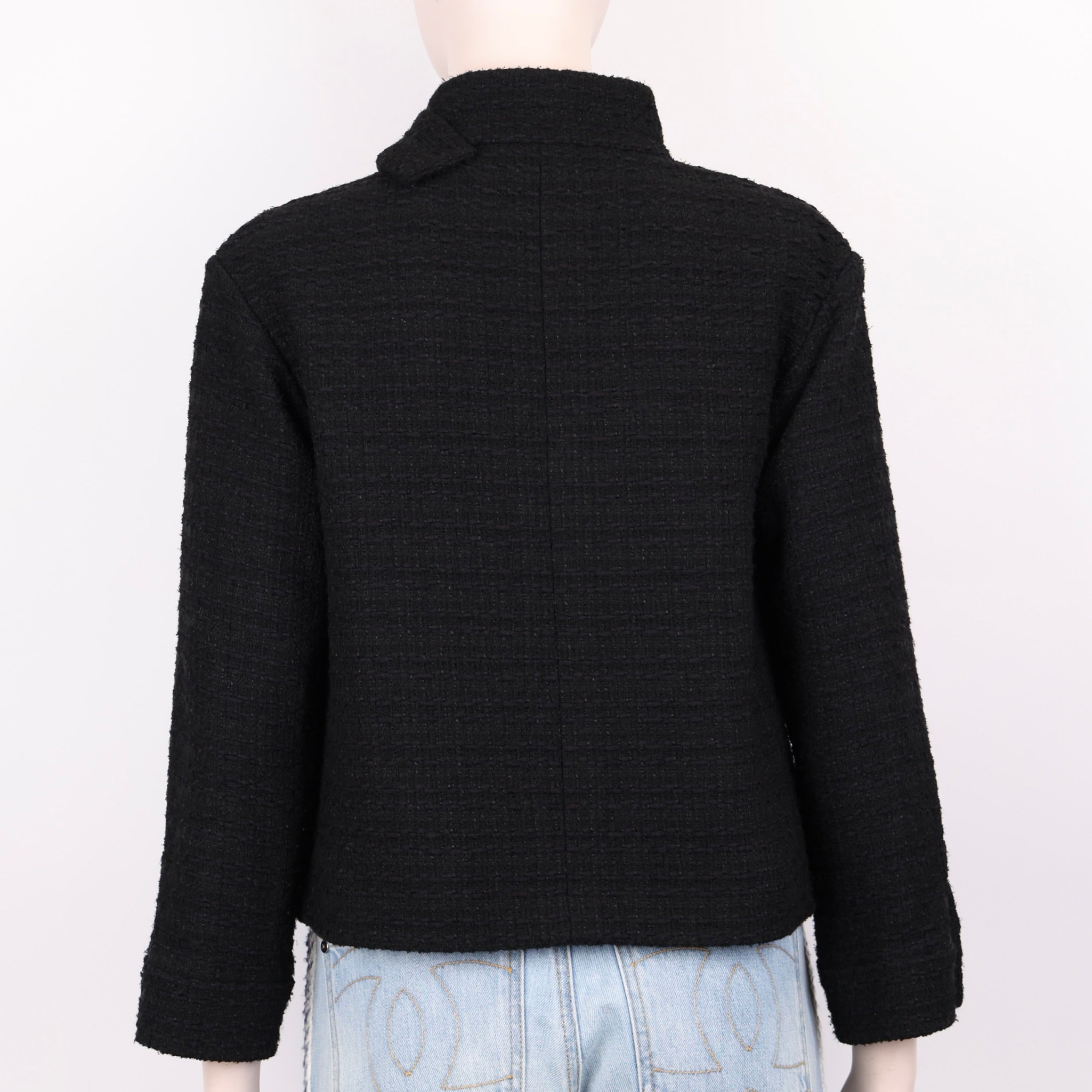 PRE OWNED- Chanel Little Black Jacket Tweed 38