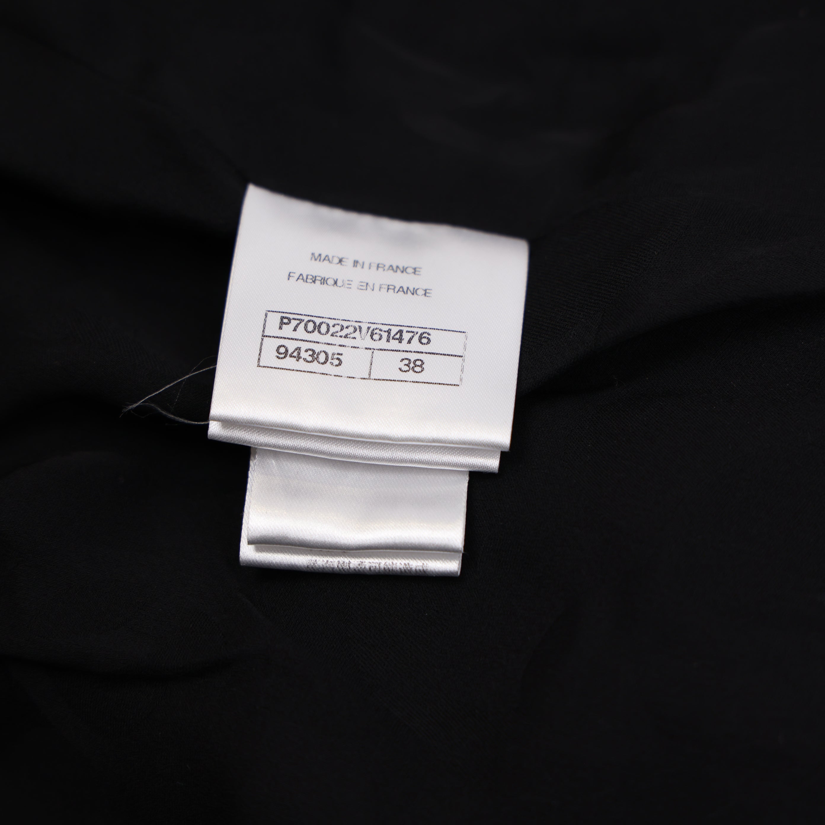PRE OWNED- Chanel Little Black Jacket Tweed 38