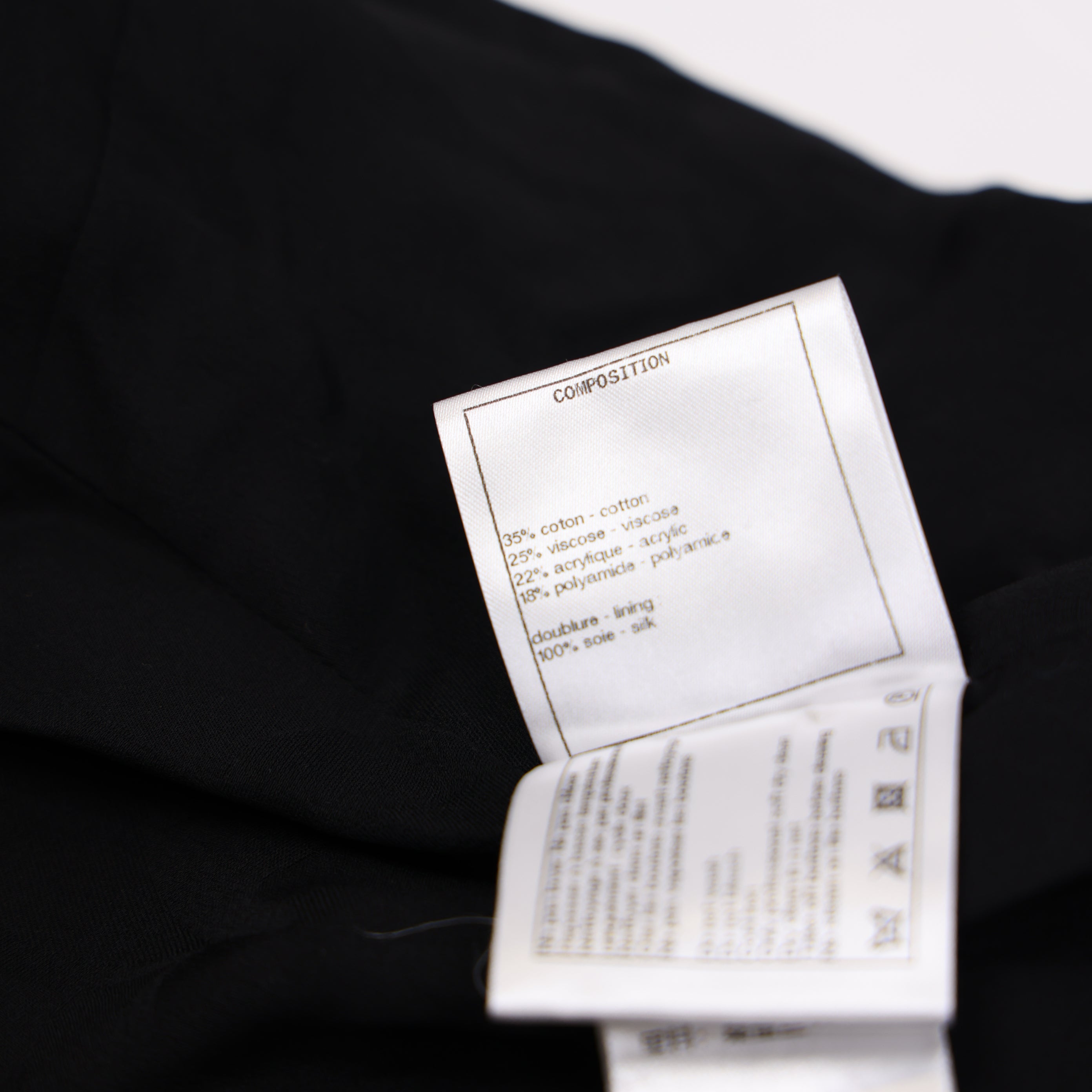 PRE OWNED- Chanel Little Black Jacket Tweed 38