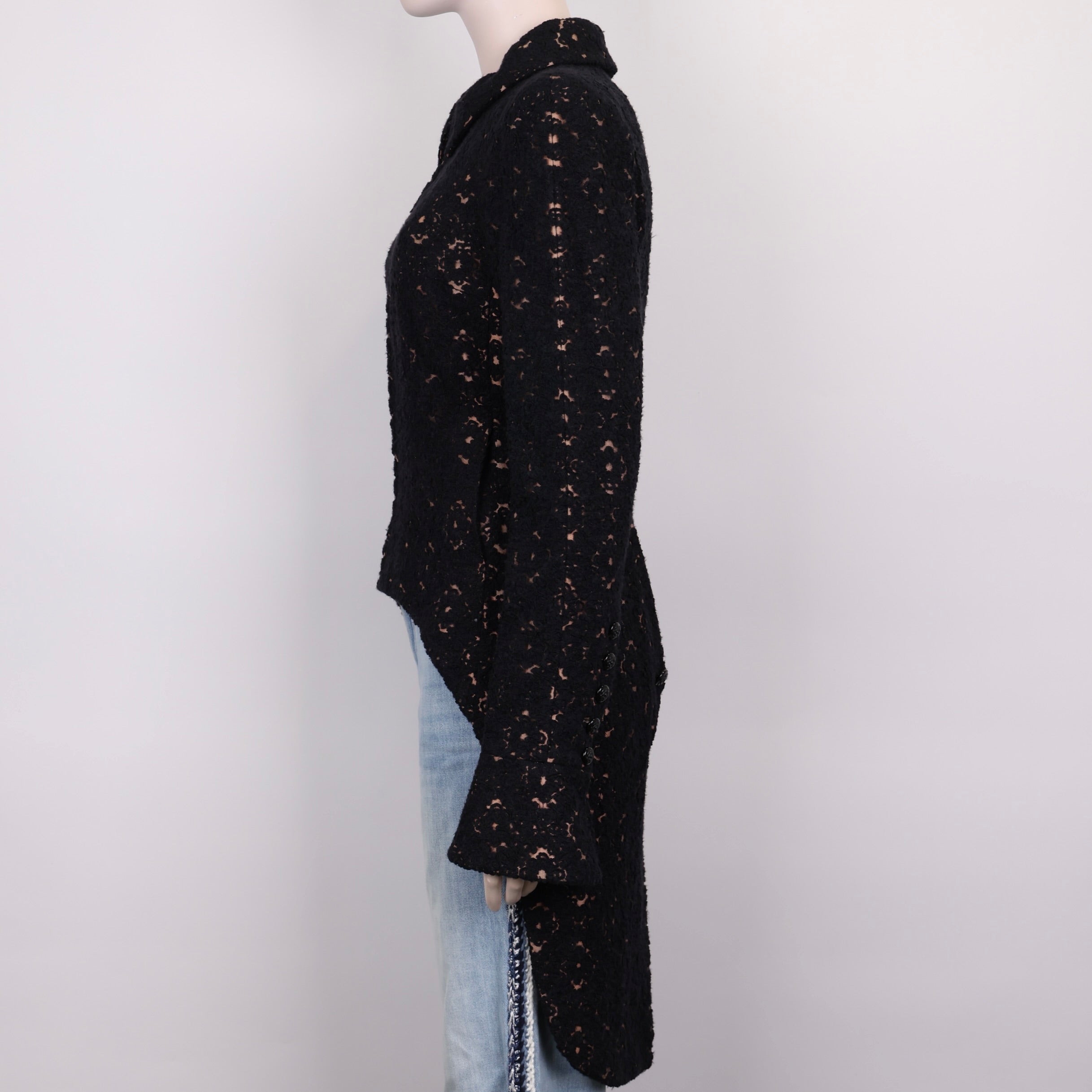 PRE OWNED- Chanel Lace Embroidered Tweed Evening Coat Size 38