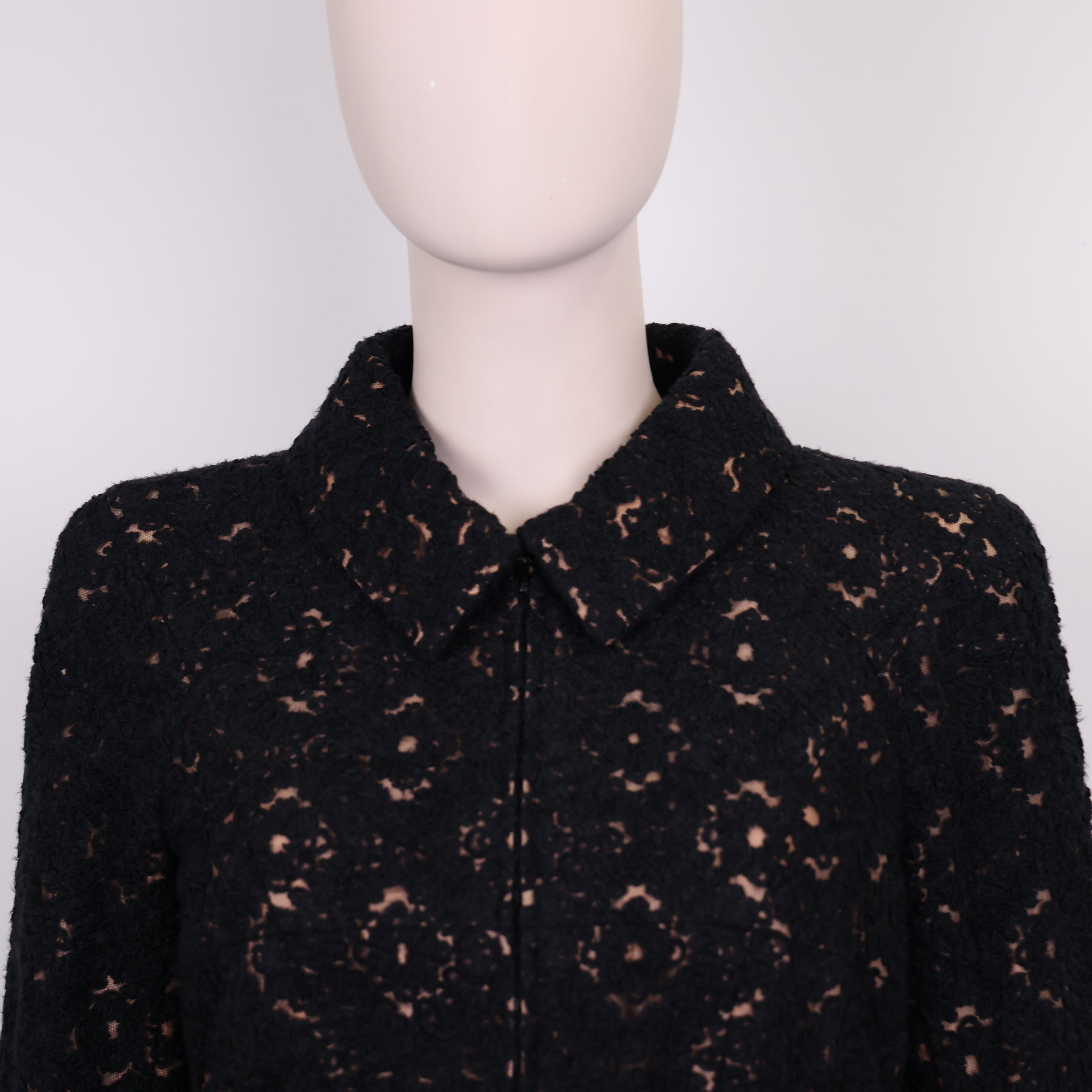 PRE OWNED- Chanel Lace Embroidered Tweed Evening Coat Size 38
