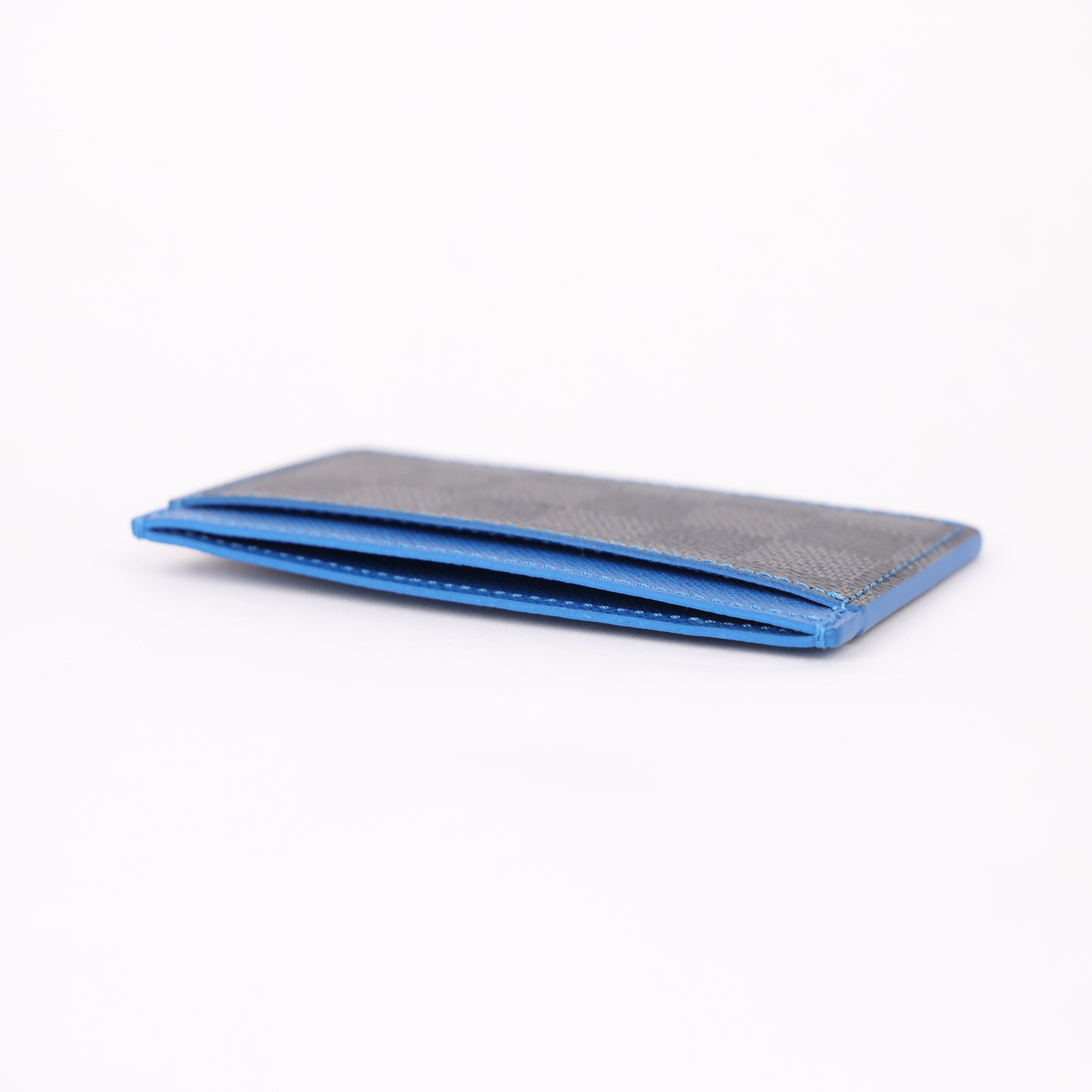 PRE OWNED- Louis Vuitton Card Holder (Black/Blue)