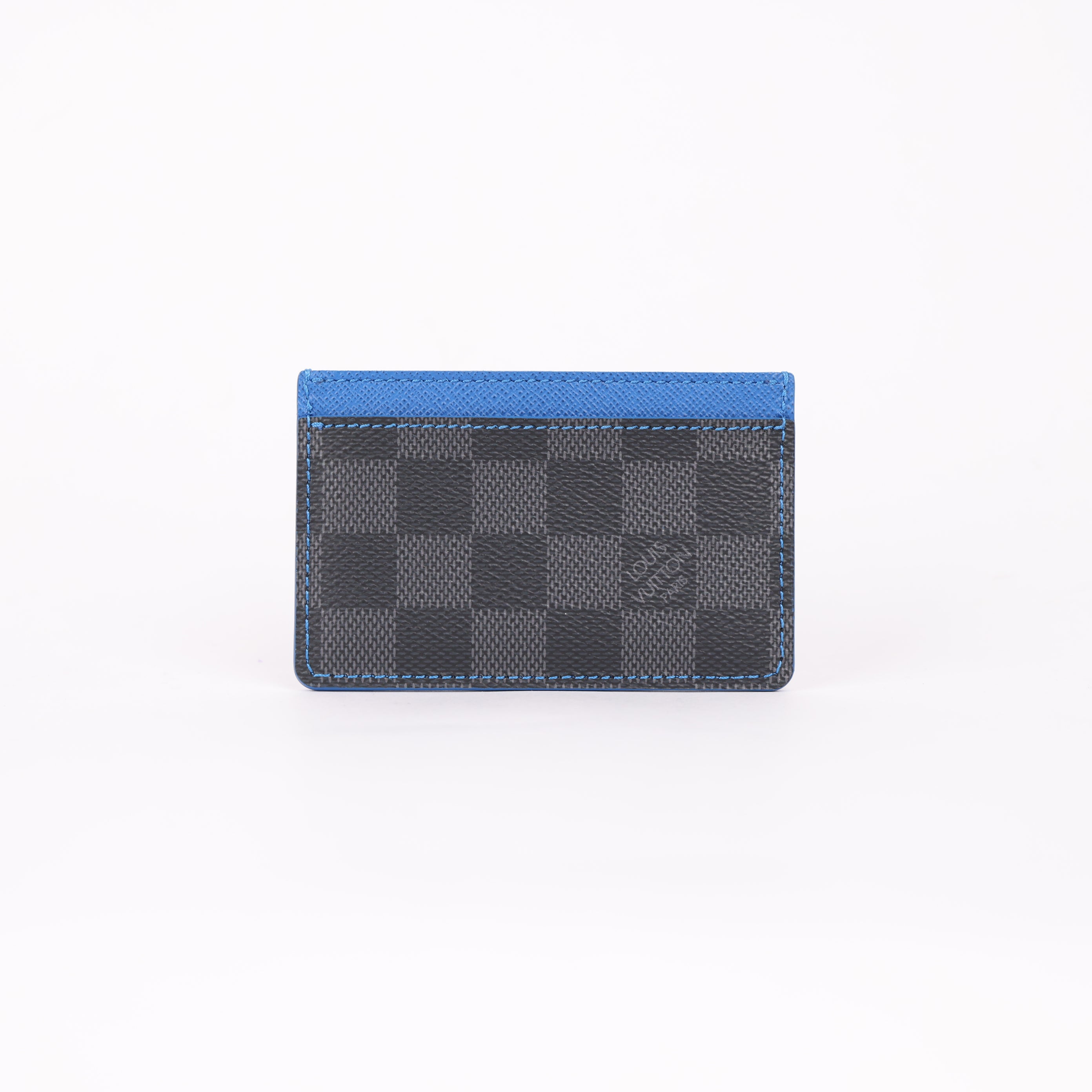 PRE OWNED- Louis Vuitton Card Holder (Black/Blue)