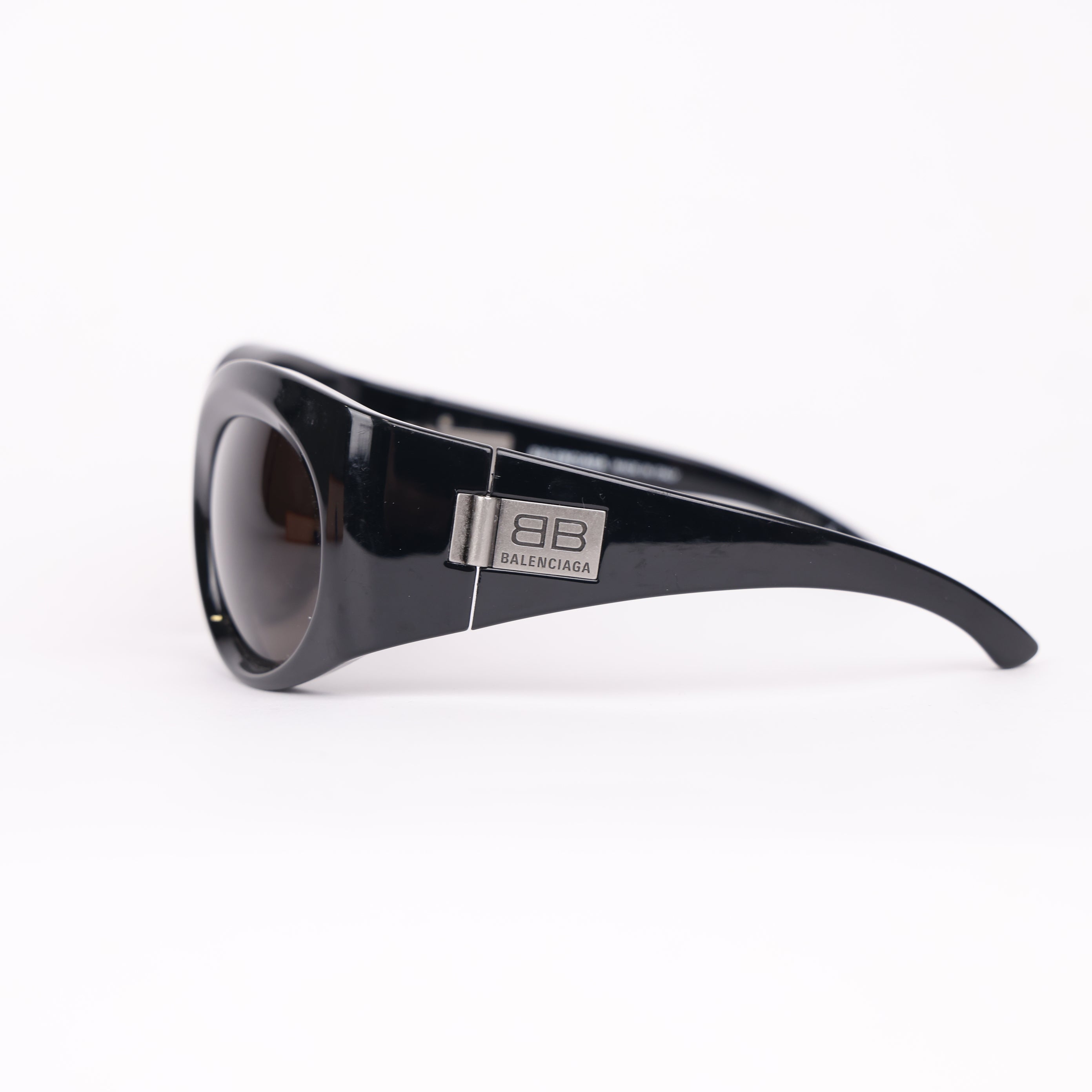 PRE OWNED- Balenciaga Goggle glasses Never worn Black, Plastic