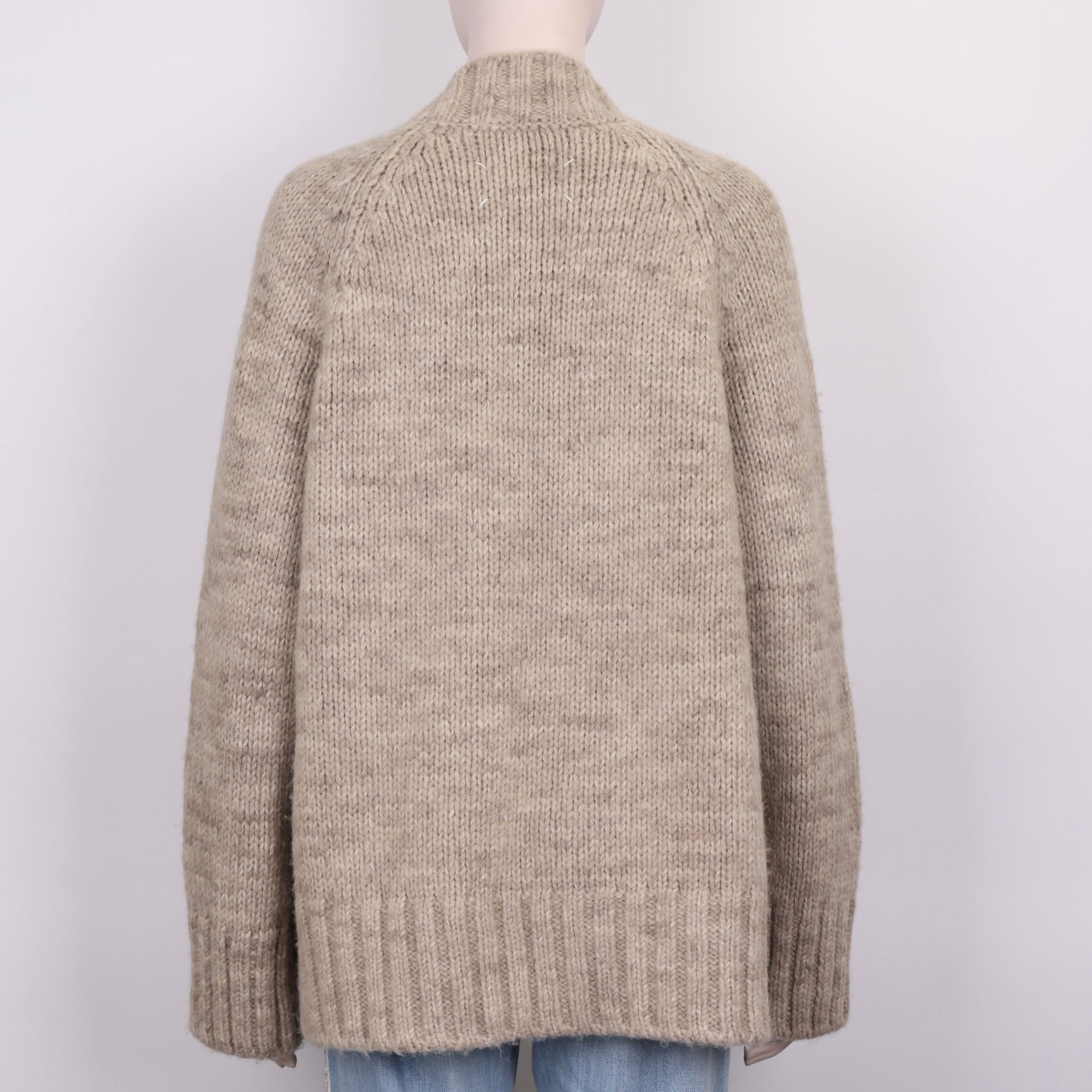 PRE OWNED- Maison Margiela Oversized V-Neck Brown Knit Sweater Size S