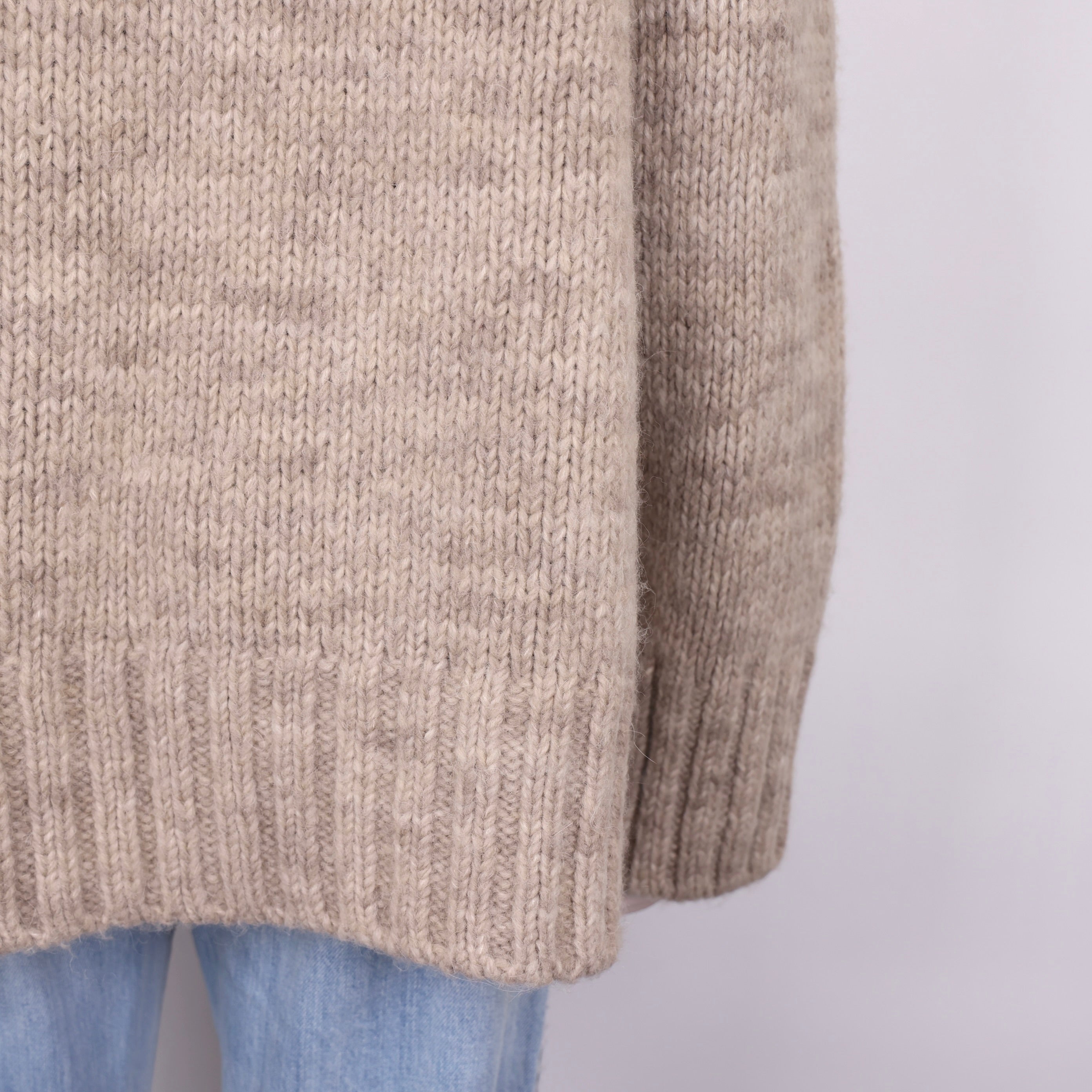PRE OWNED- Maison Margiela Oversized V-Neck Brown Knit Sweater Size S