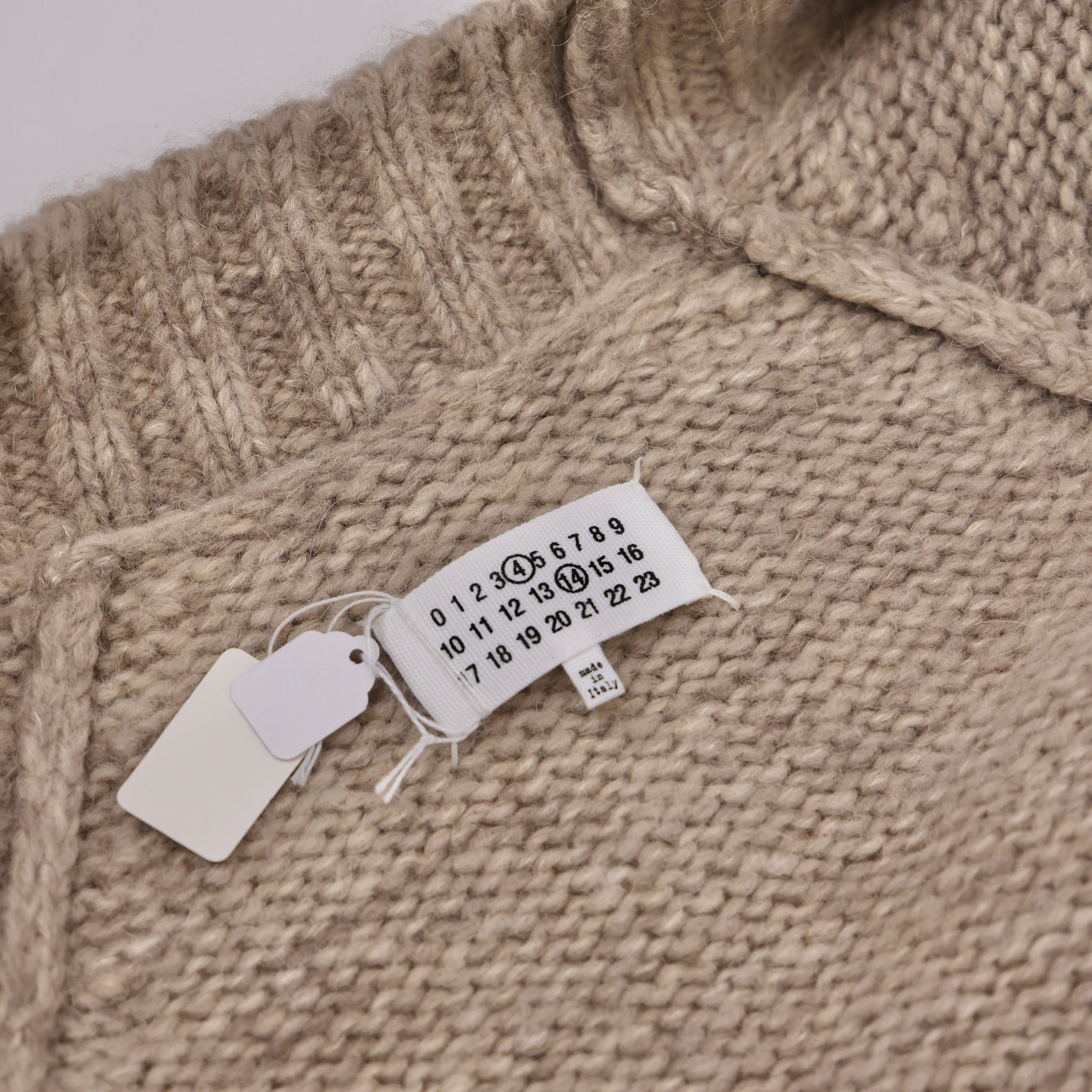 PRE OWNED- Maison Margiela Oversized V-Neck Brown Knit Sweater Size S