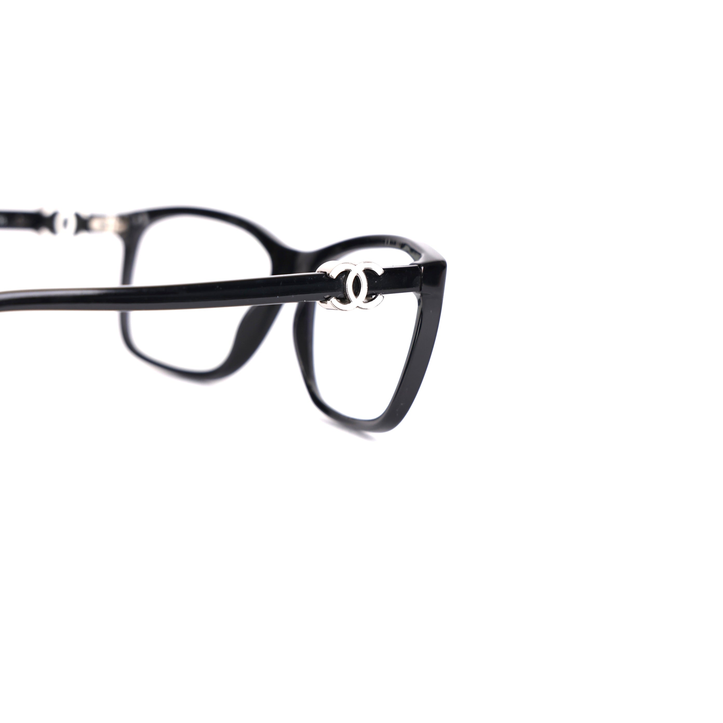 PRE OWNED- CHANEL Black Logo Optical Glasses