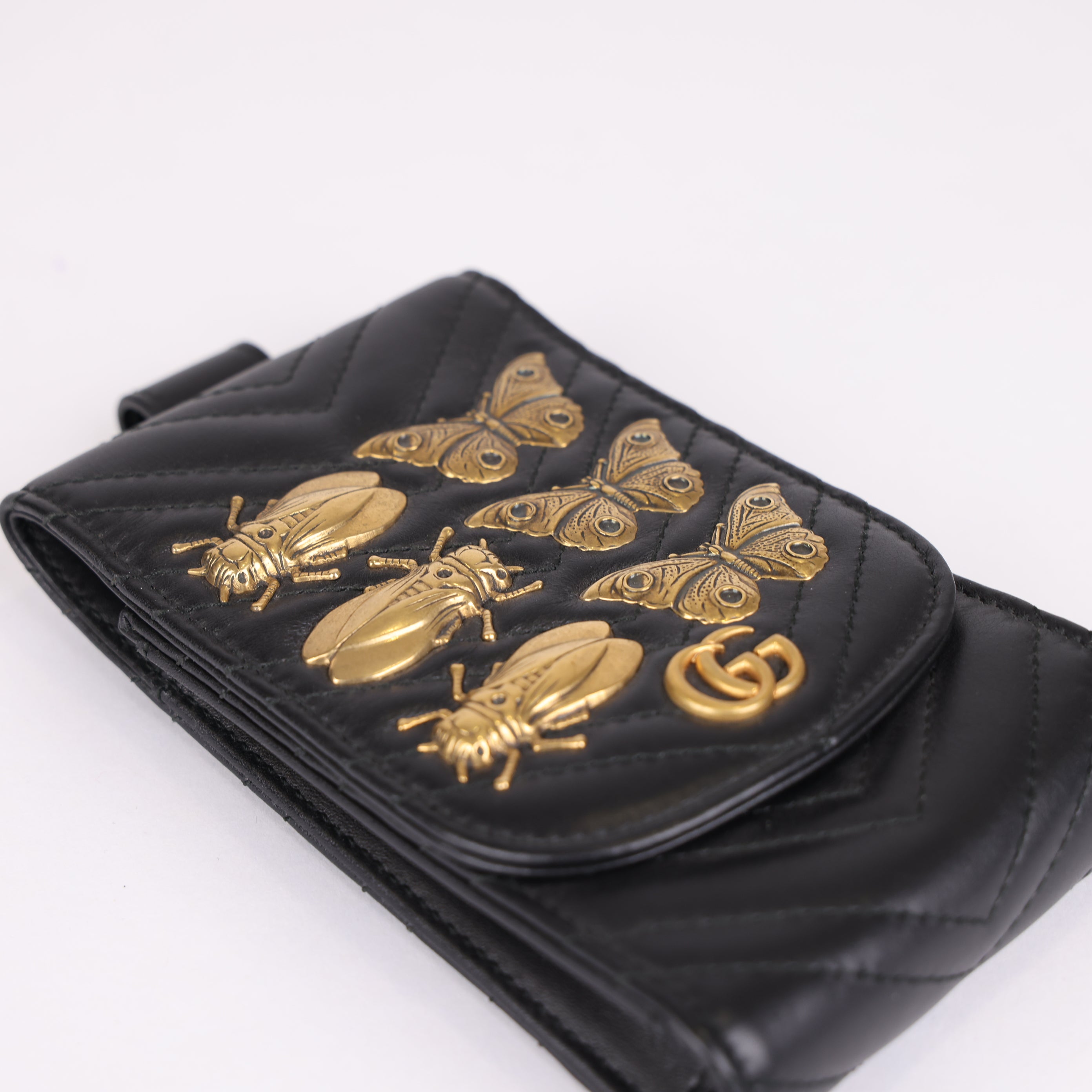 PRE OWNED- GUCCI Insect Motif Phone Bag