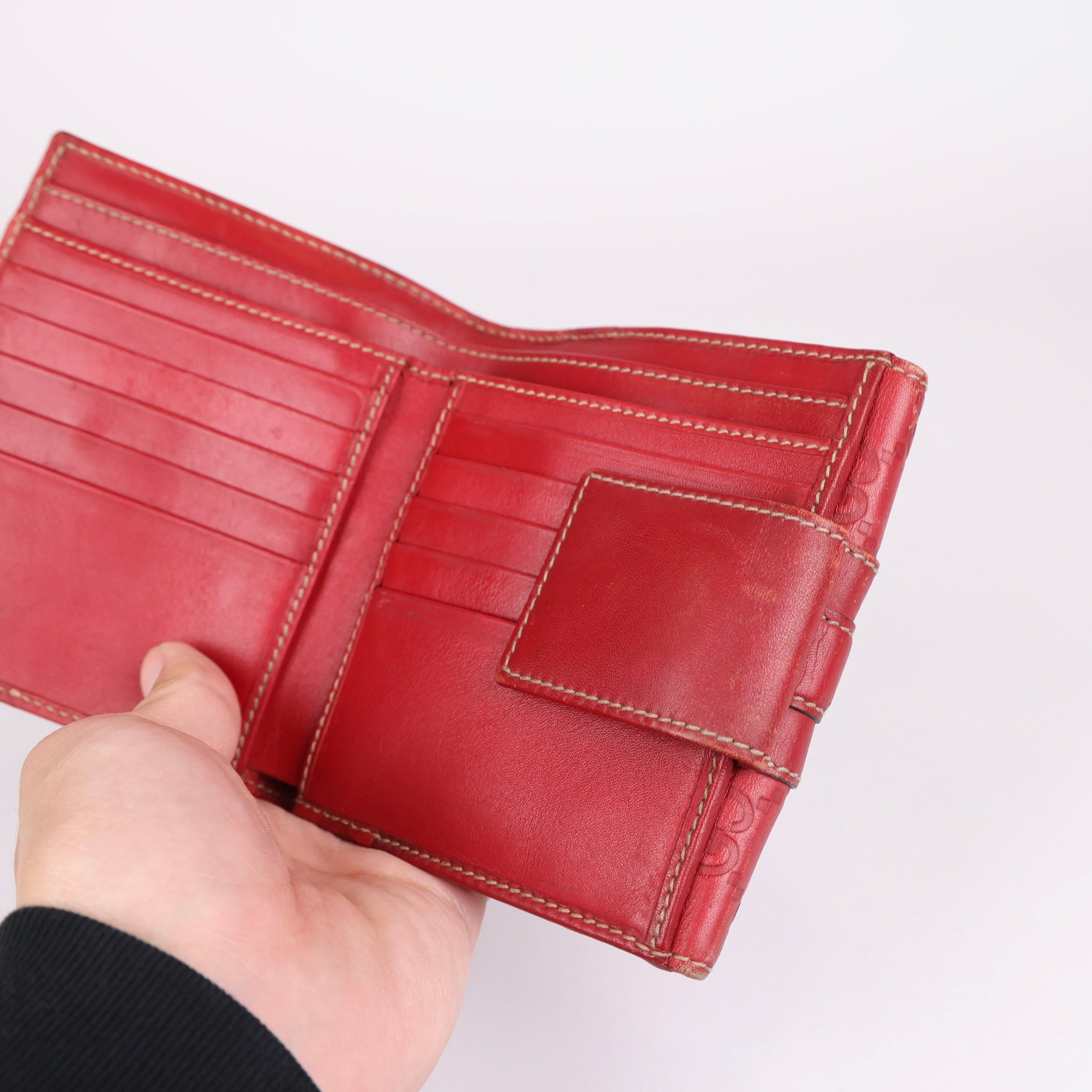 GUCCI Red GG Supreme Wallet- Pre Owned
