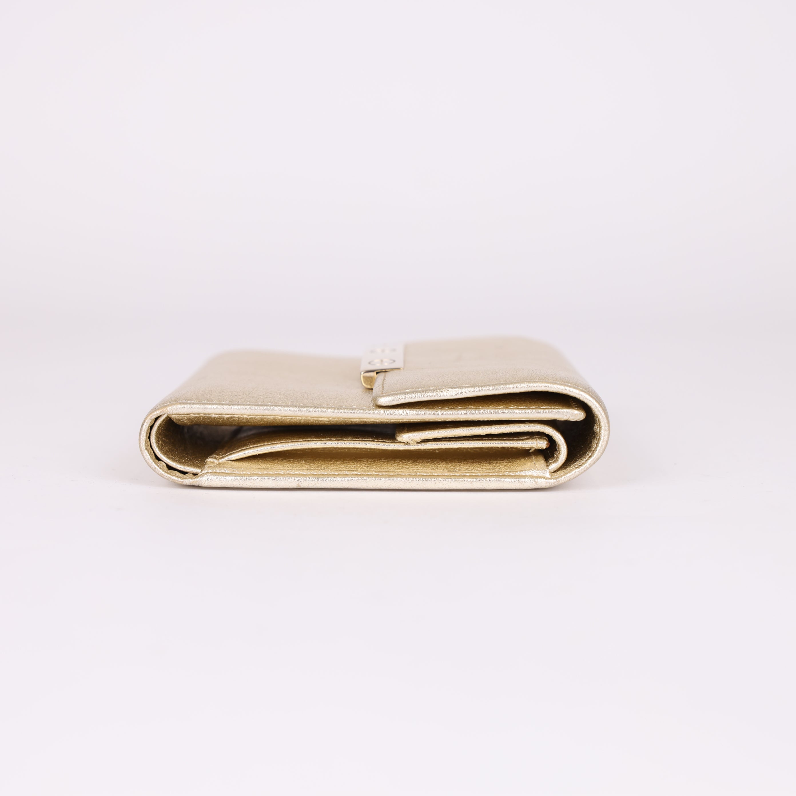 Cartier Gold-Tone Short Wallet- Pre Owned
