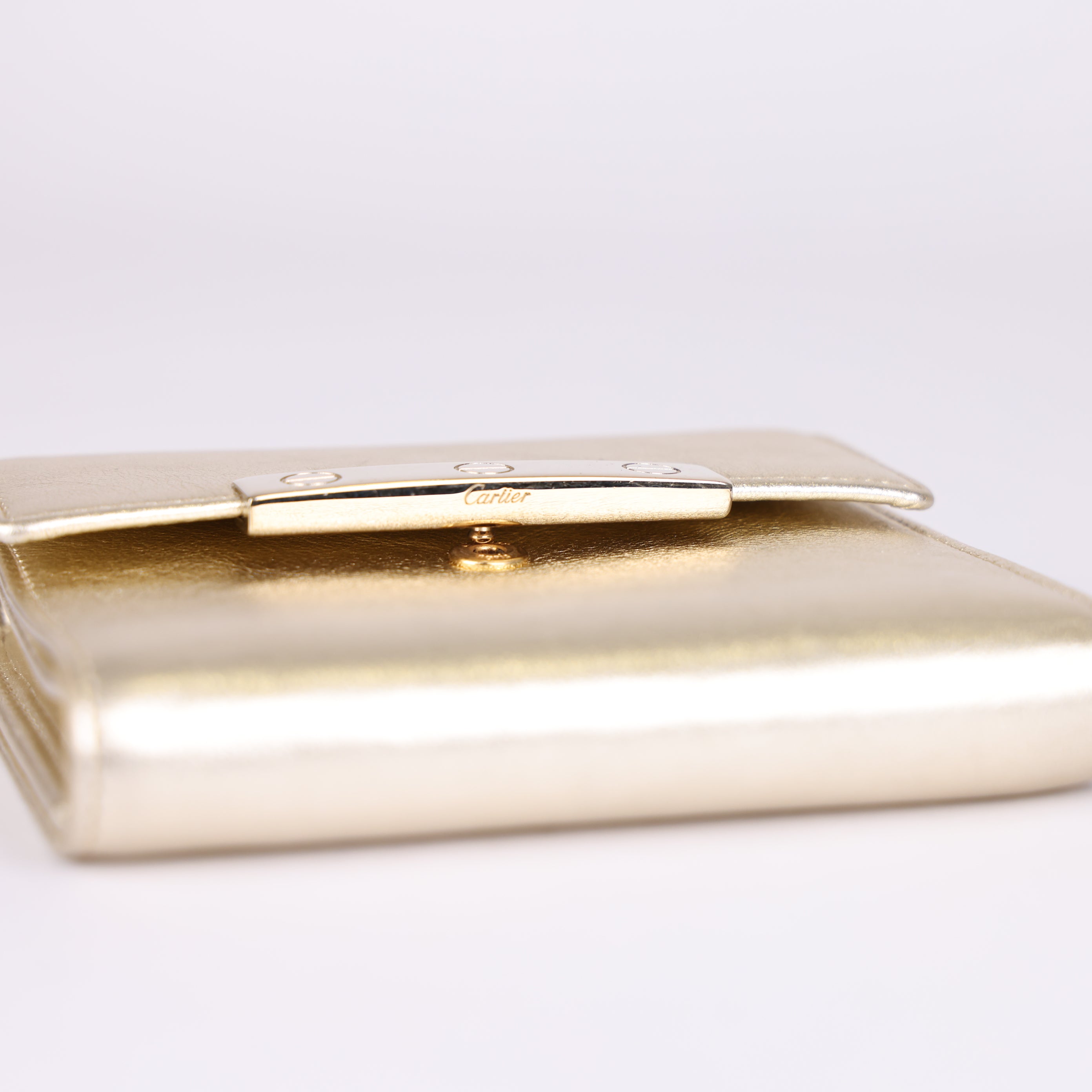 Cartier Gold-Tone Short Wallet- Pre Owned