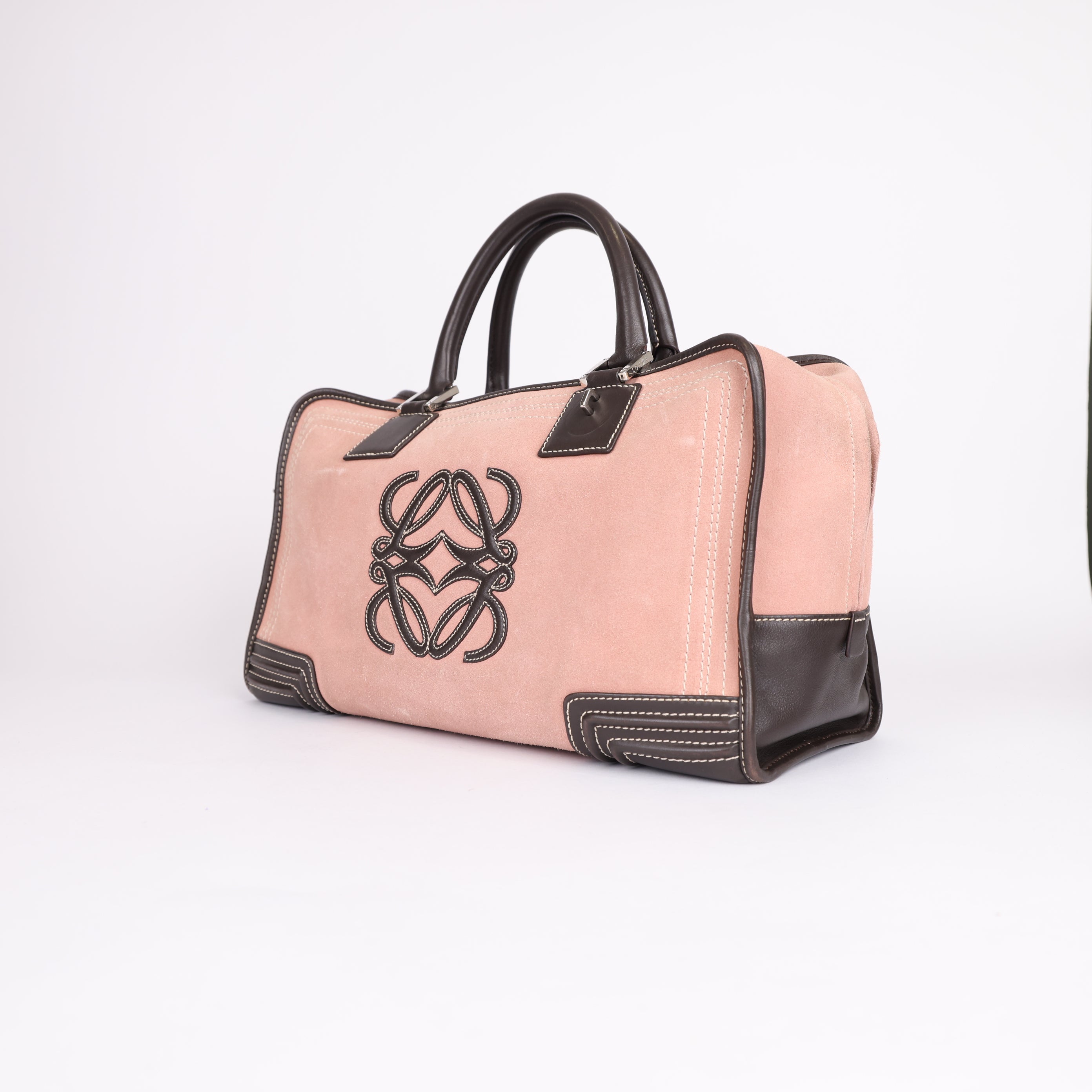PRE OWNED- Loewe Amazona Bag Stitched Suede 28