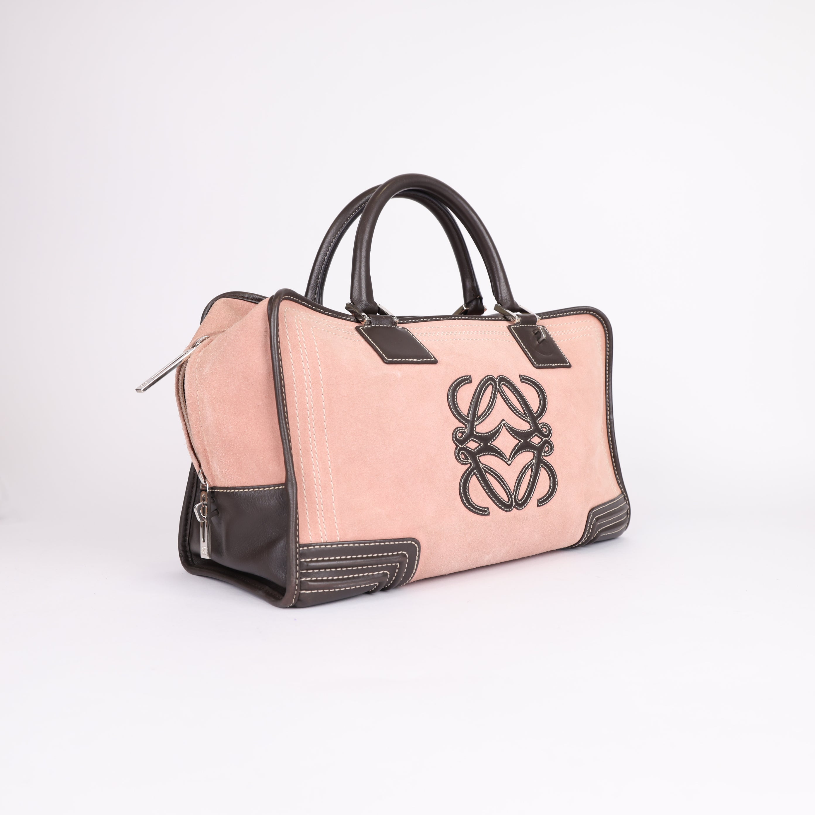 PRE OWNED- Loewe Amazona Bag Stitched Suede 28