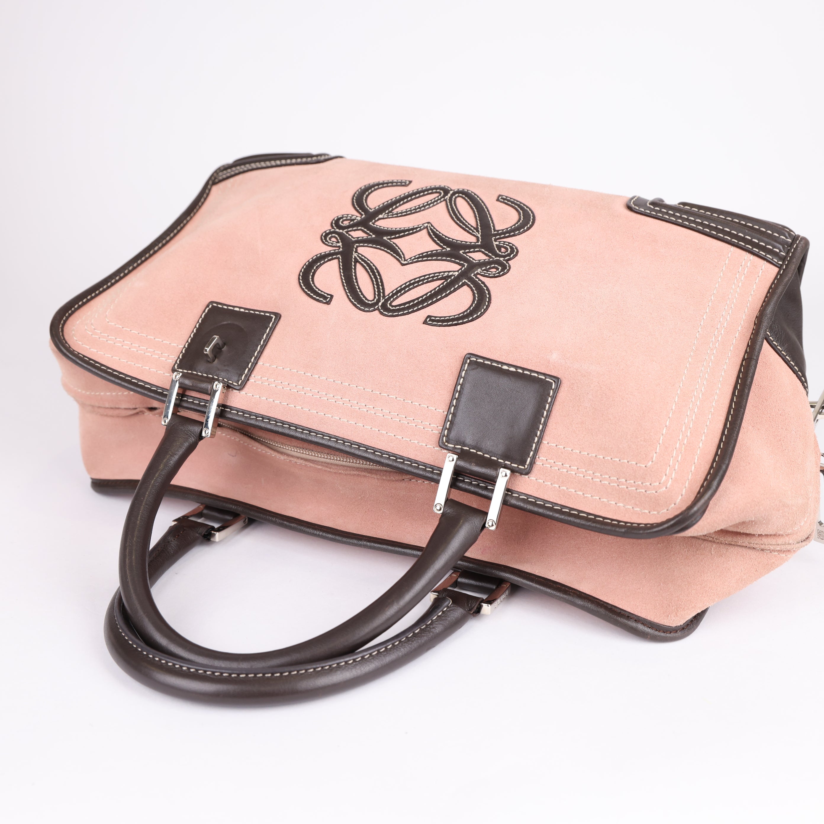 PRE OWNED- Loewe Amazona Bag Stitched Suede 28
