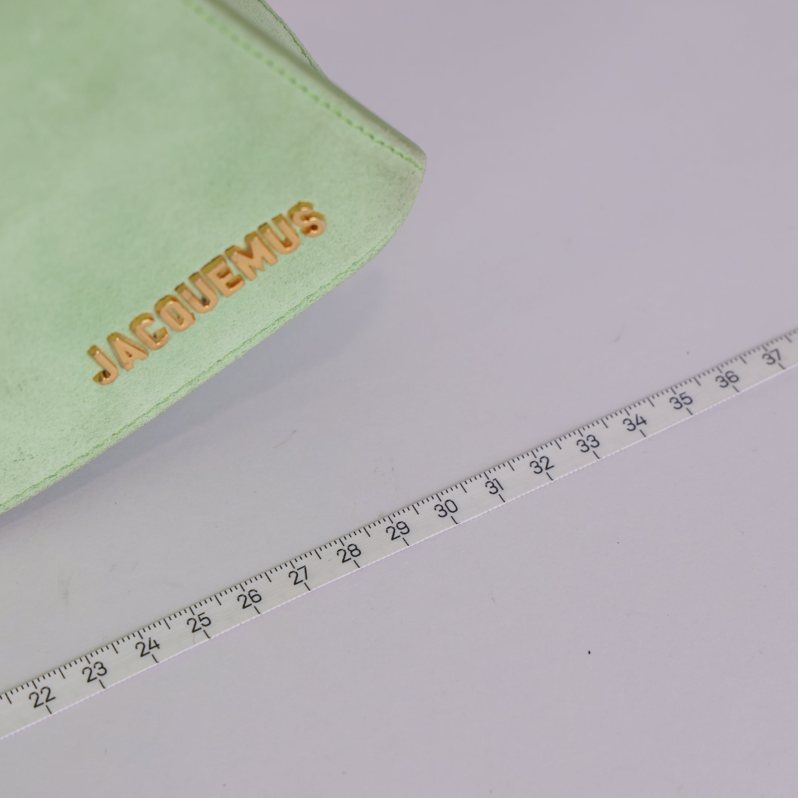PRE OWNED- JACQUEMUS suede green shoulder bag J570B91023