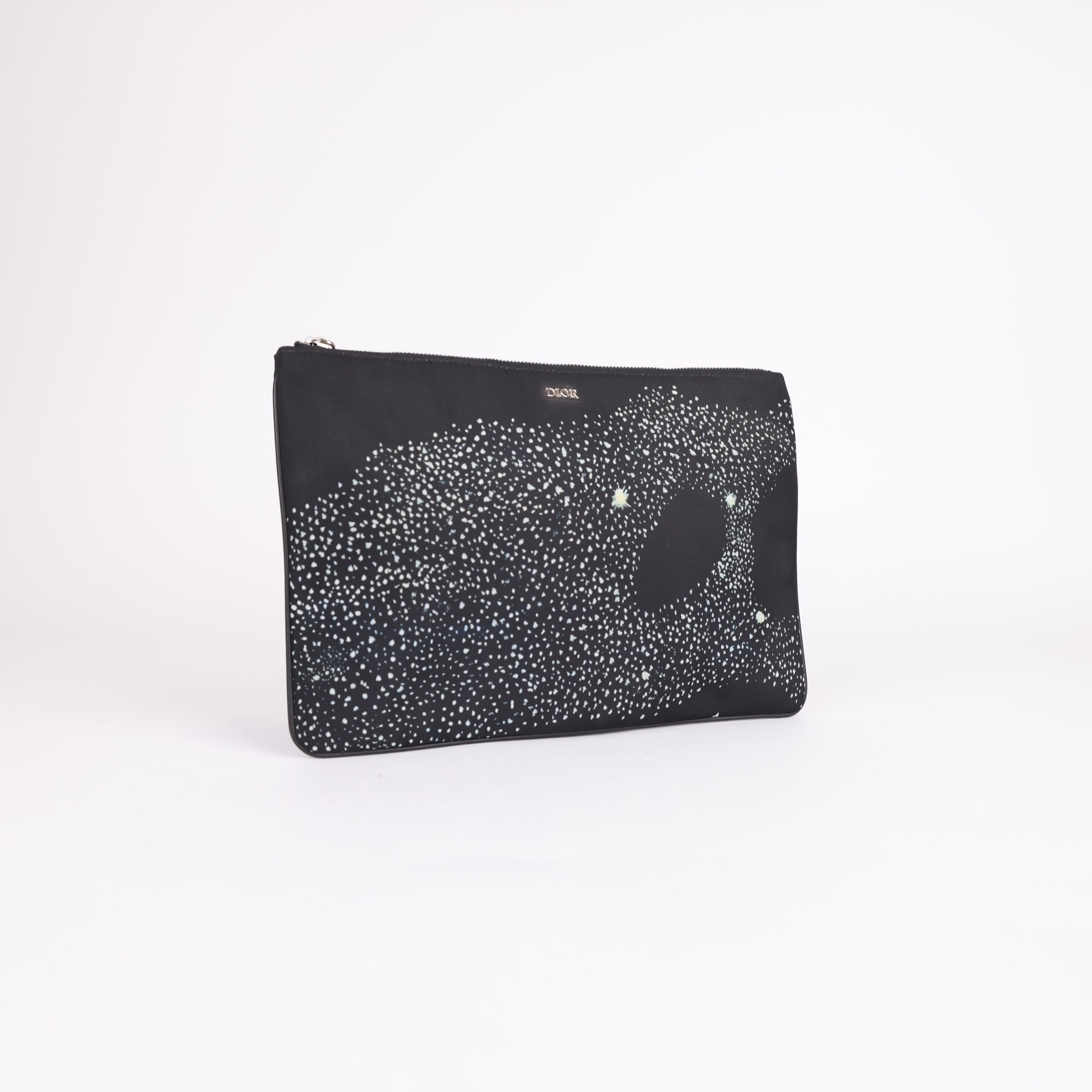 PRE OWNED- Dior Galaxy Print Clutch Bag