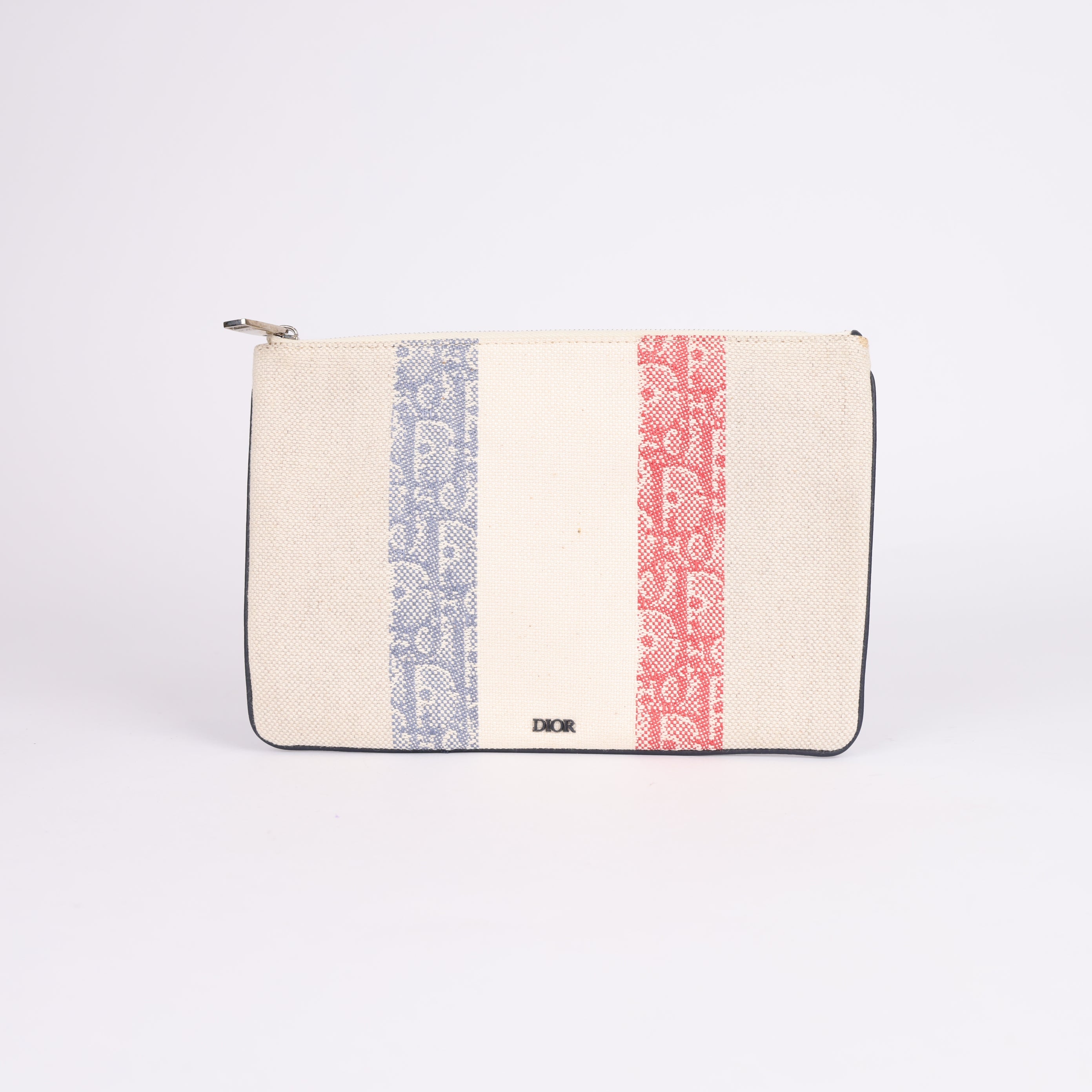 PRE OWNED- CHRISTIAN DIOR CLUTCHES toile monogramme oblique pencil case bag
