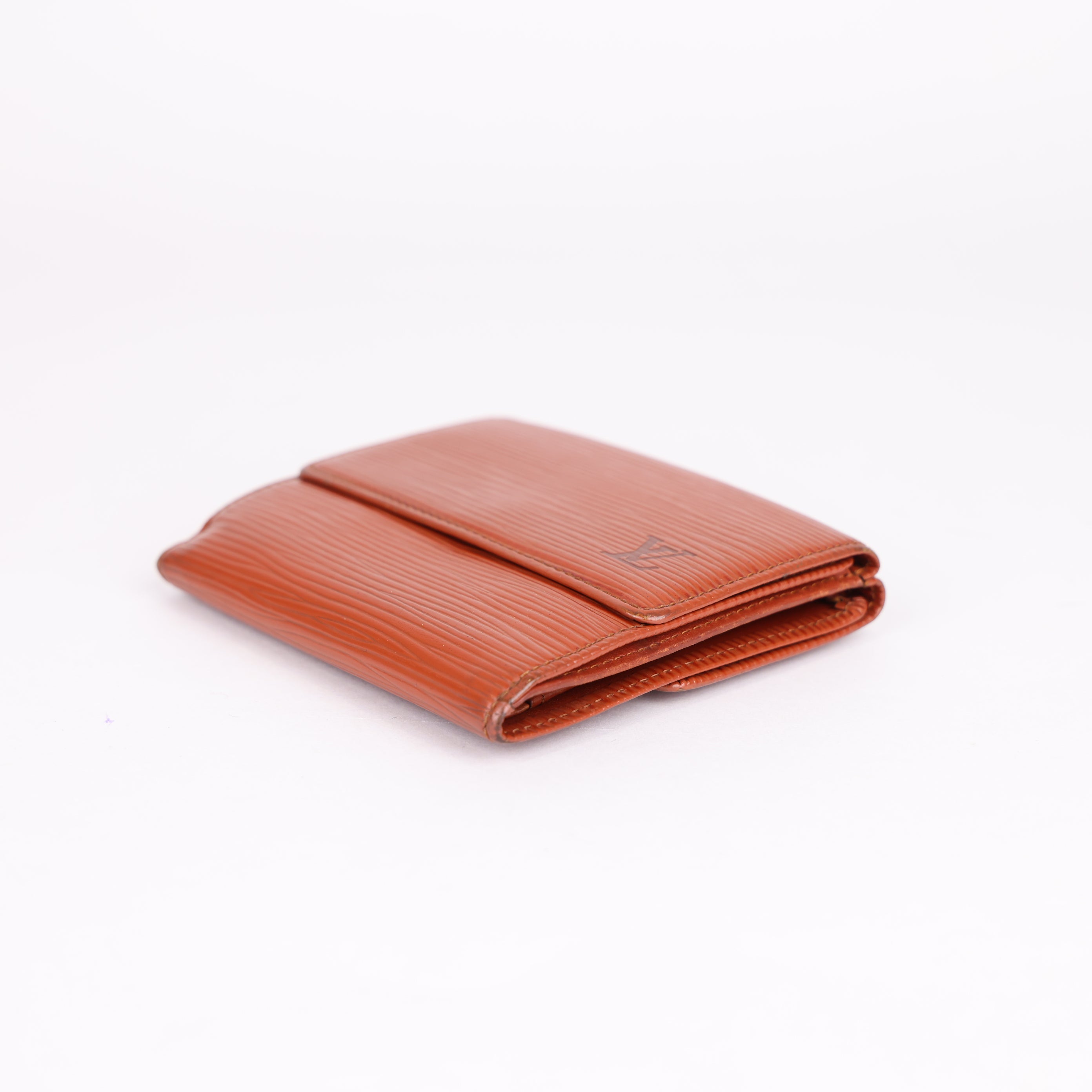 LOUIS VUITTON Trifold Epi Leather Brown Wallet Coin Purse- Pre Owned