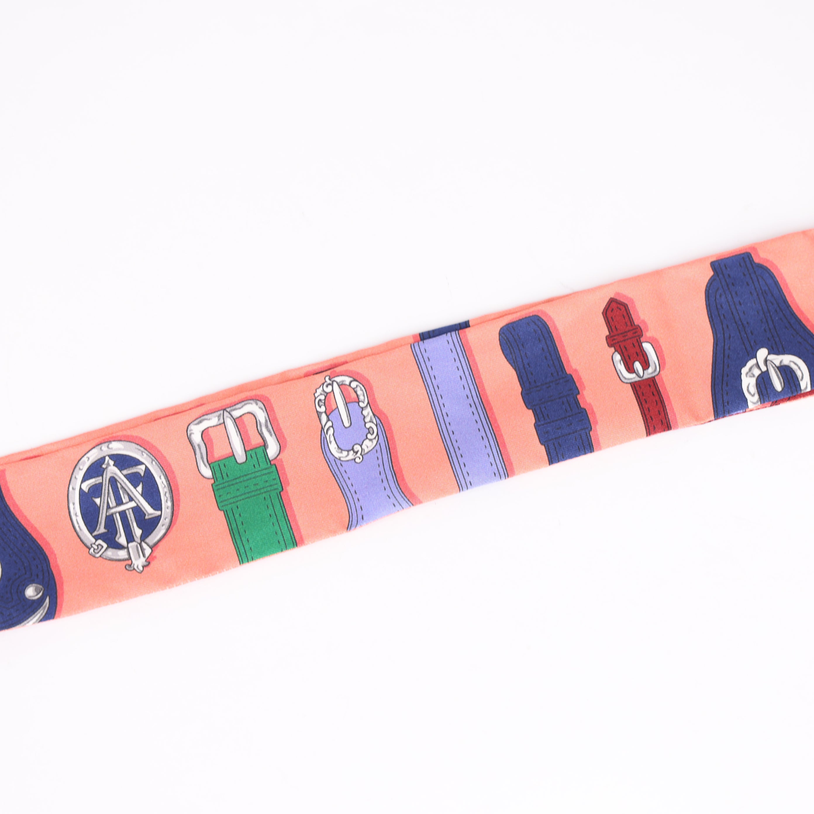 Hermes Multicolor Print Silk Harnais Des Presidents Scarf- Pre Owned