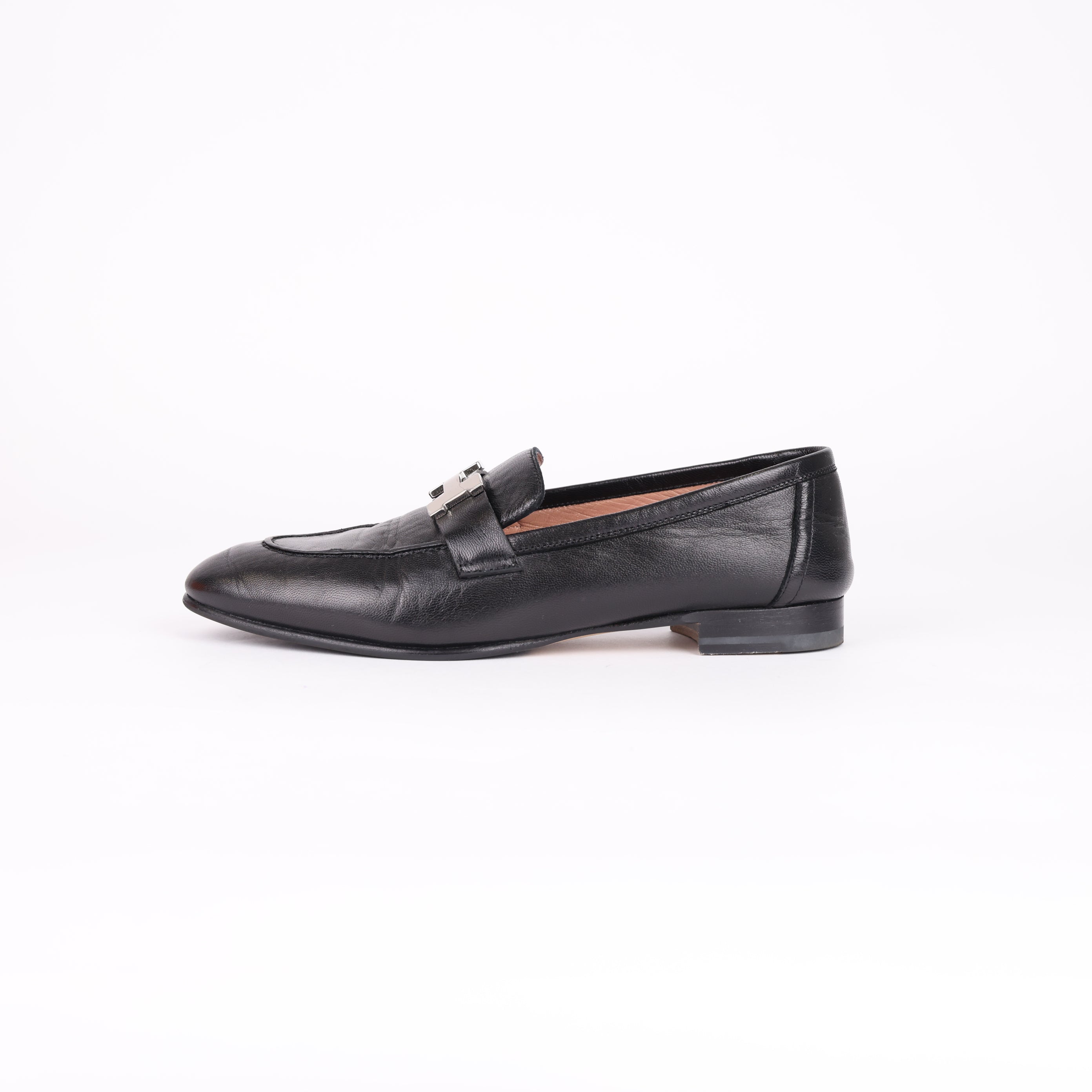 Hermès Constance Leather Loafers Black SIZE EU38/ UK5- Pre Owned