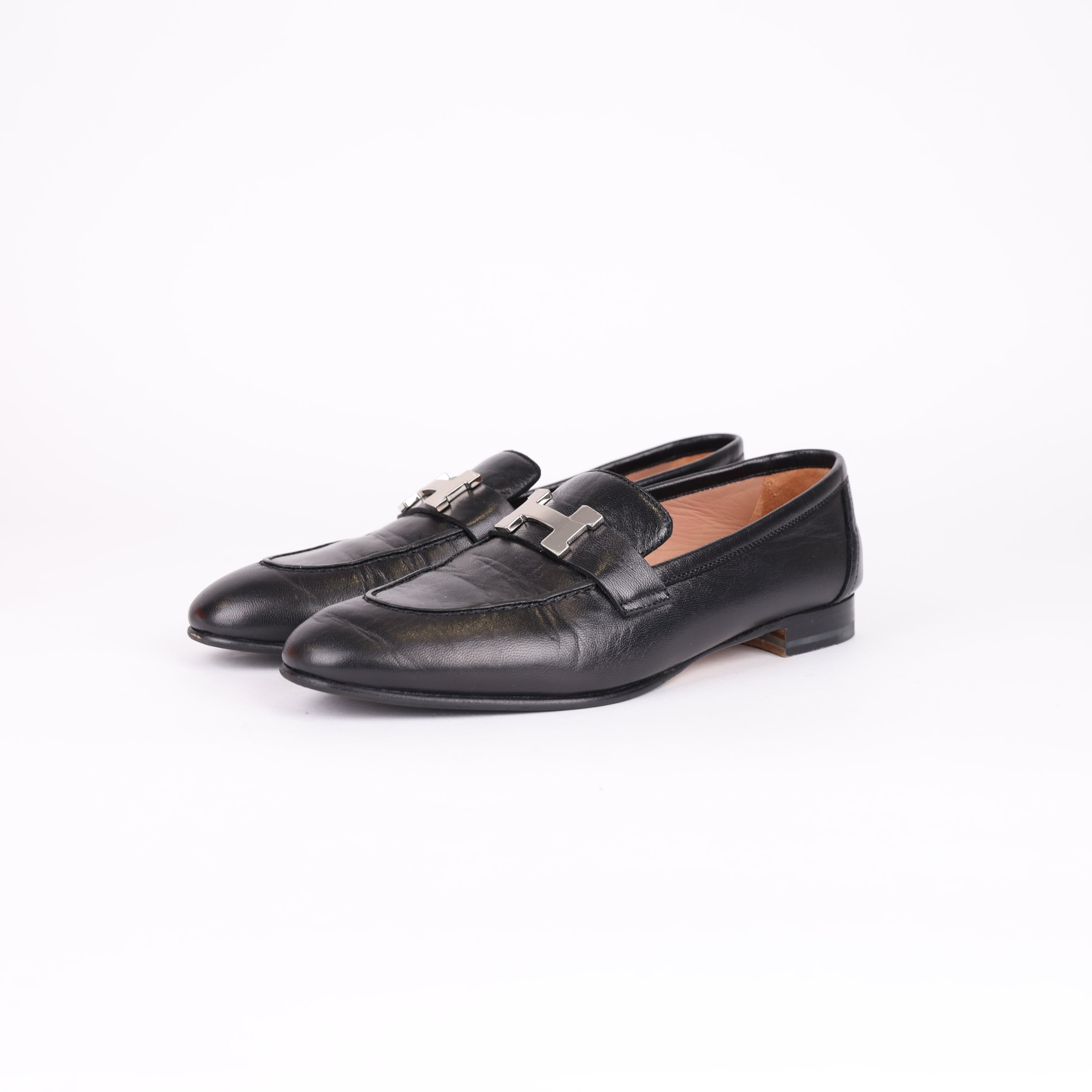 Hermès Constance Leather Loafers Black SIZE EU38/ UK5- Pre Owned