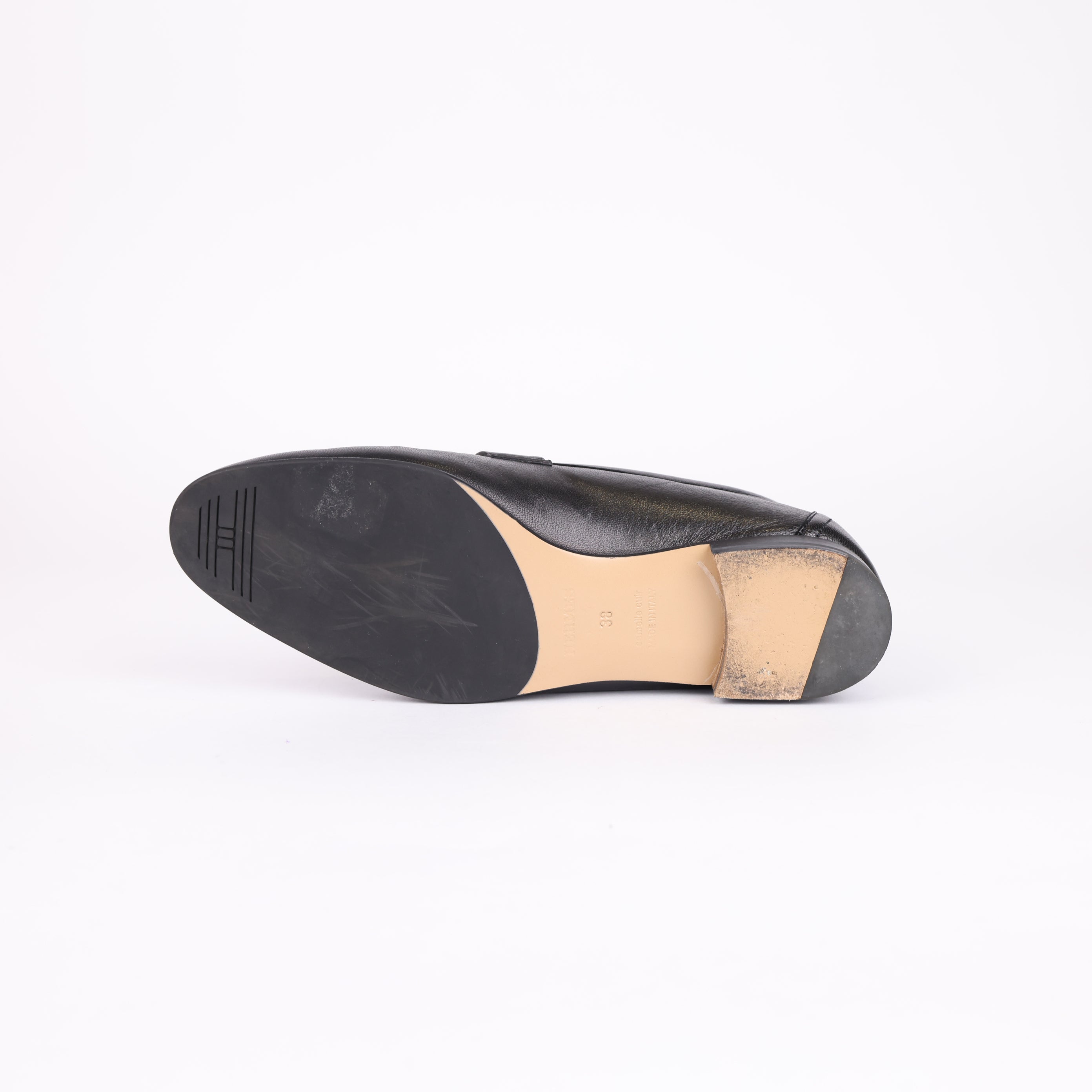 Hermès Constance Leather Loafers Black SIZE EU38/ UK5- Pre Owned