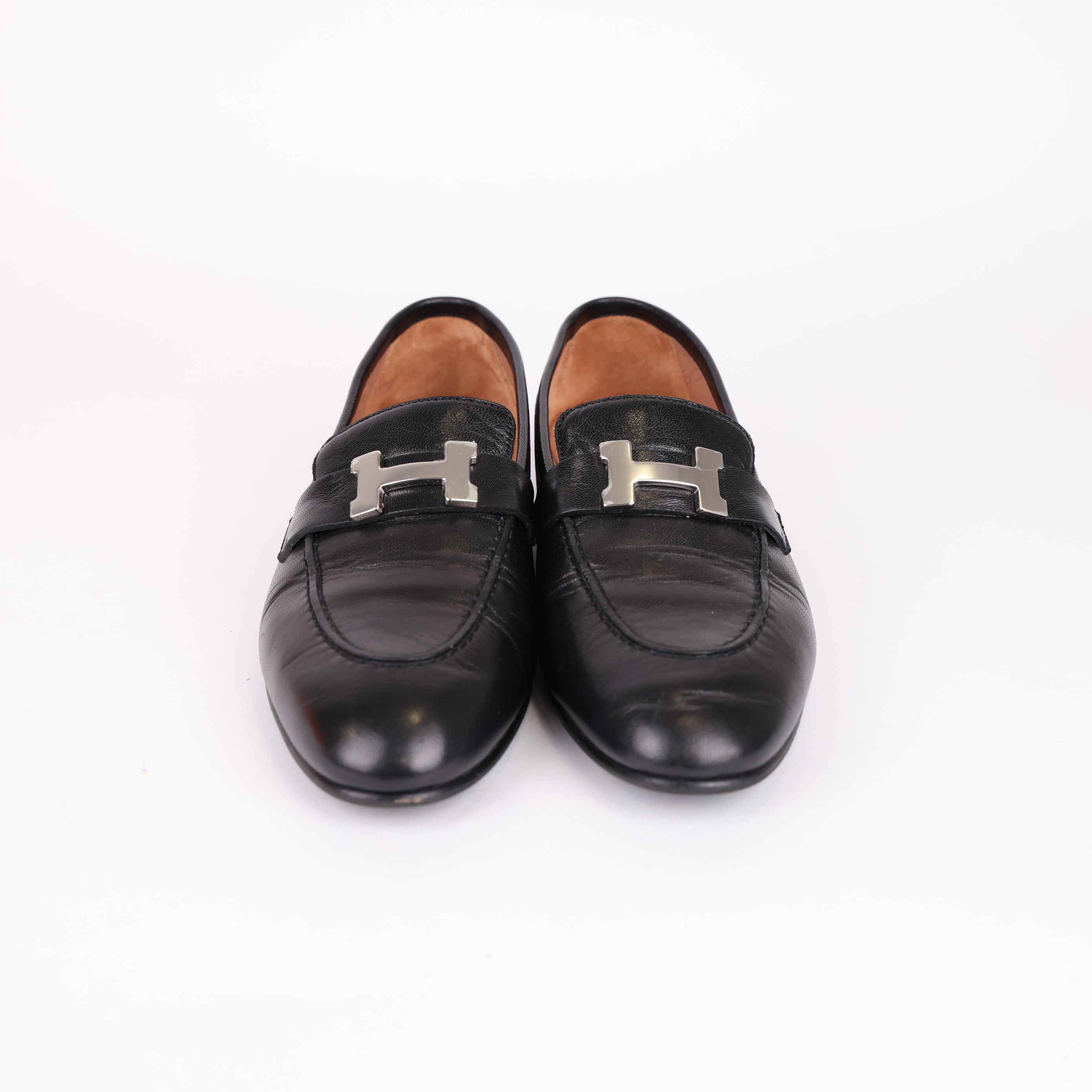 Hermès Constance Leather Loafers Black SIZE EU38/ UK5- Pre Owned