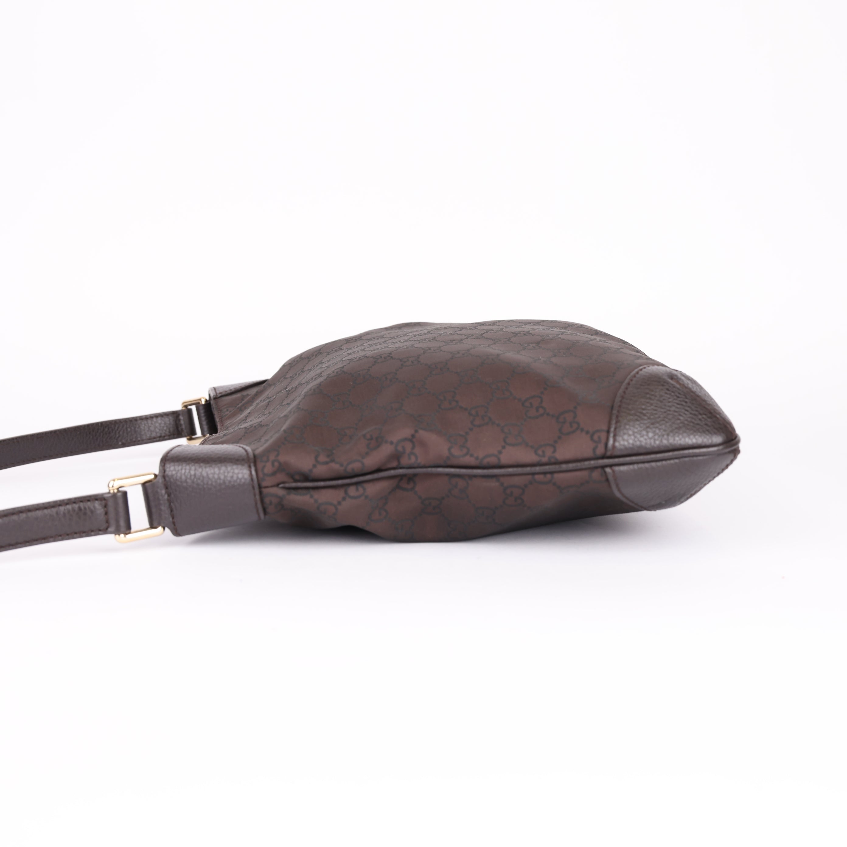 Gucci Brown GG Nylon Shoulder Bag Dark brown- Pre Owned